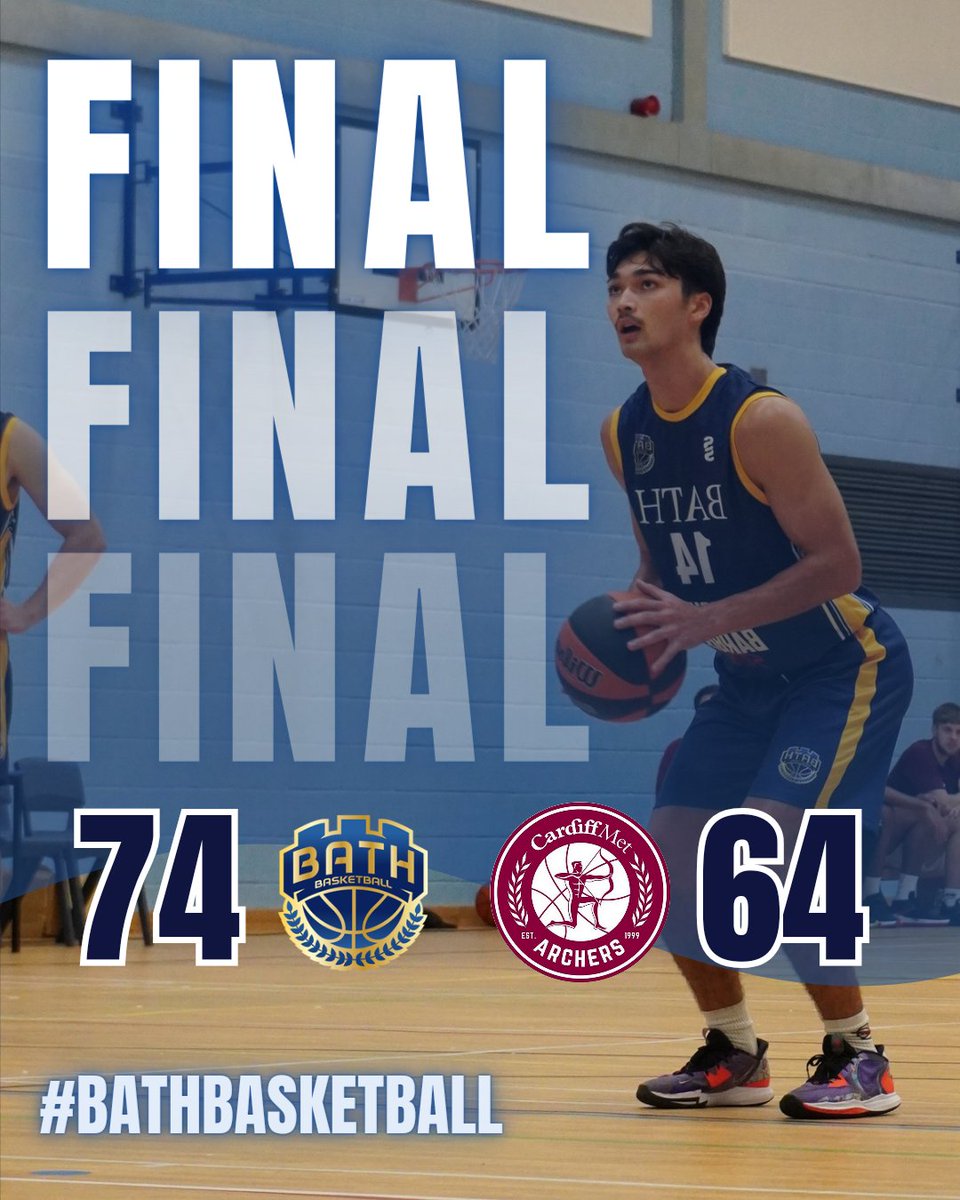 BathBasketball's tweet photo. A great win in front of the crowd at the Bury Sports Centre over Division Two opponents Cardiff Met Archers to progress to the next round of the National Cup 🏆

#BathBasketball #BritishBasketball https://t.co/N0rSJHSNRP