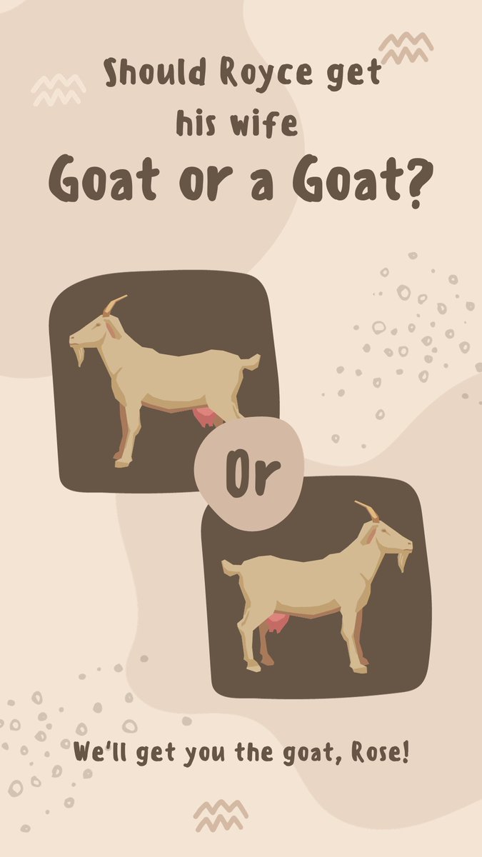 GoatFundMe's tweet photo. @ADrinkWithCraz1 let's find out what the #goatfundme community think. https://t.co/OC2B2XUhON