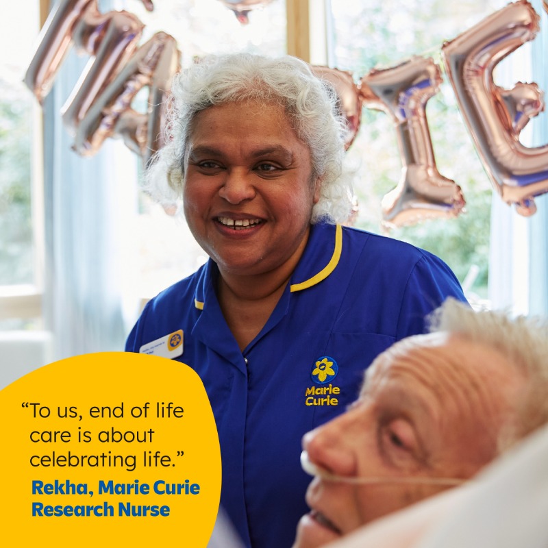 mariecurieuk's tweet photo. End of life care should reflect what’s important to you. That's why we tailor our support to help you live the best life you can to the end 💛