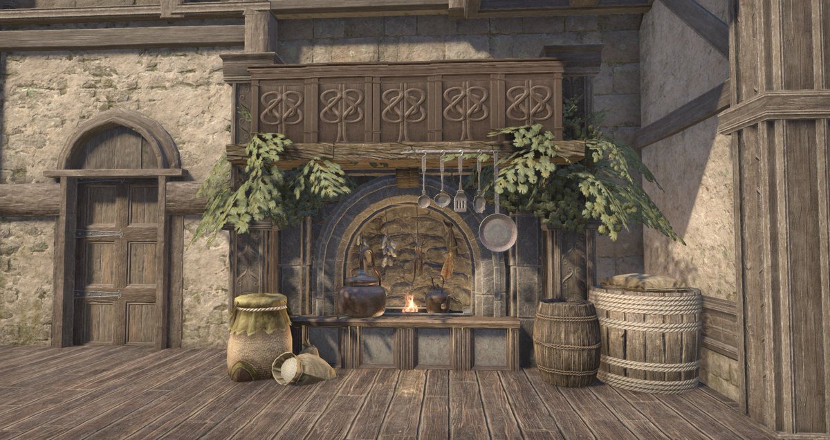 Sometimes, all you need in life is a cozy hearth in a lovely tavern. #ESO #ESOHomestead