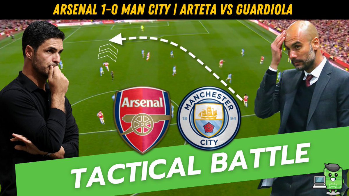 DirFut's tweet photo. ⚽️  Tactical Analysis | @Arsenal 1-0 @ManCity

1️⃣  Bernardo Silva as defensive midfielder
2️⃣  Arteta's adjustment vs Guardiola's novelty
3️⃣  Gabriel Martinelli changed the game
4️⃣  The 4 players who came off the bench generated Arsenal's goal

🎥  https://t.co/dcL2qKRPrR https://t.co/lyNore9YAj