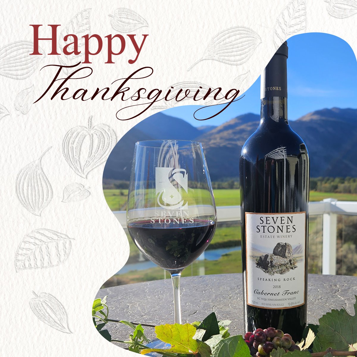 Enjoy our latest releases: 2018 Cabernet Sauvignon &amp; 2018 Cabernet Franc - now being served in our tasting room. Open daily 10am - 6pm Have a wonderful Thanksgiving! sevenstones.ca #bcwineries @similkameenwine #cabernetsauvignon #cabernetfranc