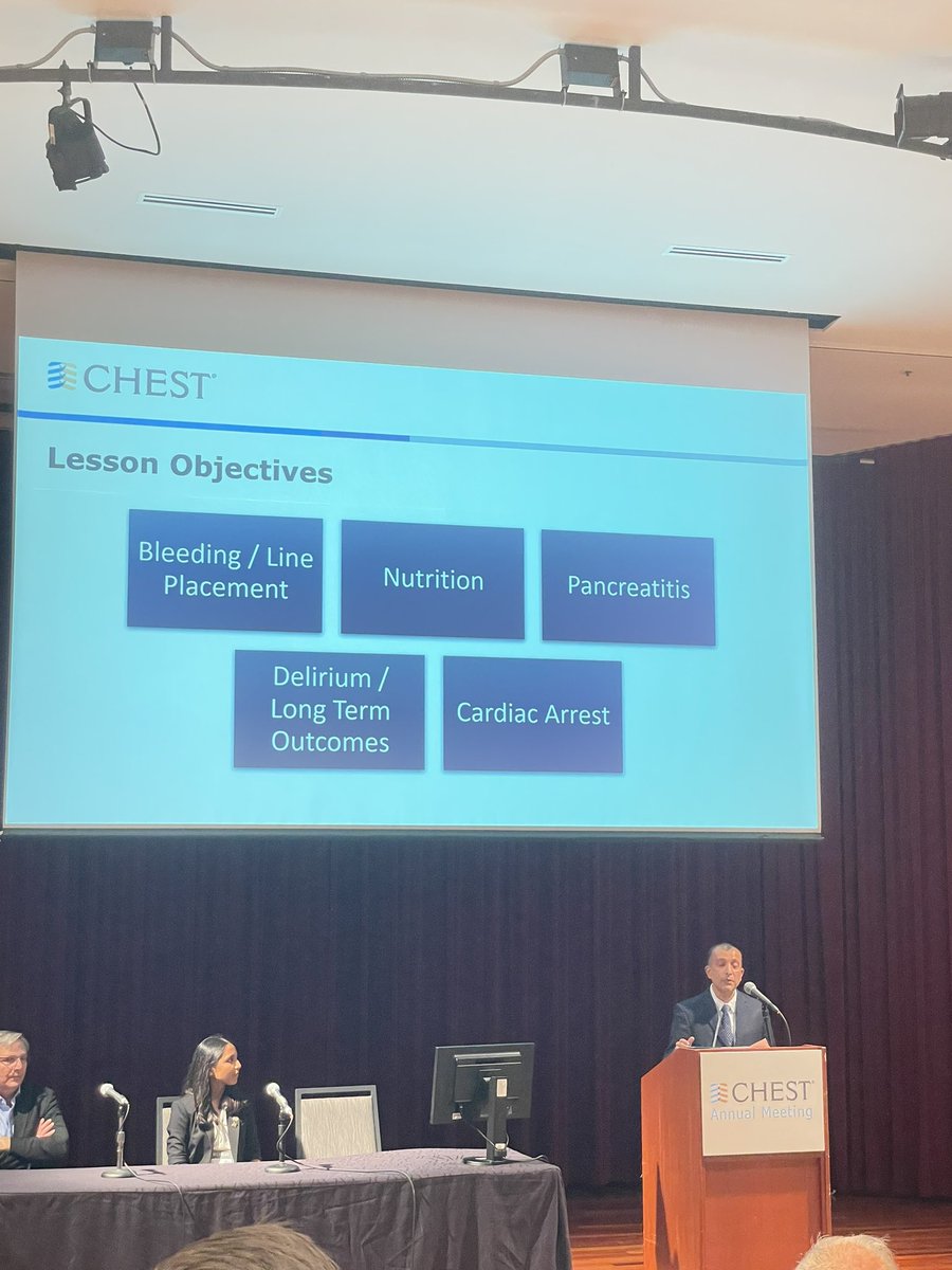 Dr. Akram Khan @bronchoscope presenting an excellent clinical year in review on non-pulmonary critical care #chest2023