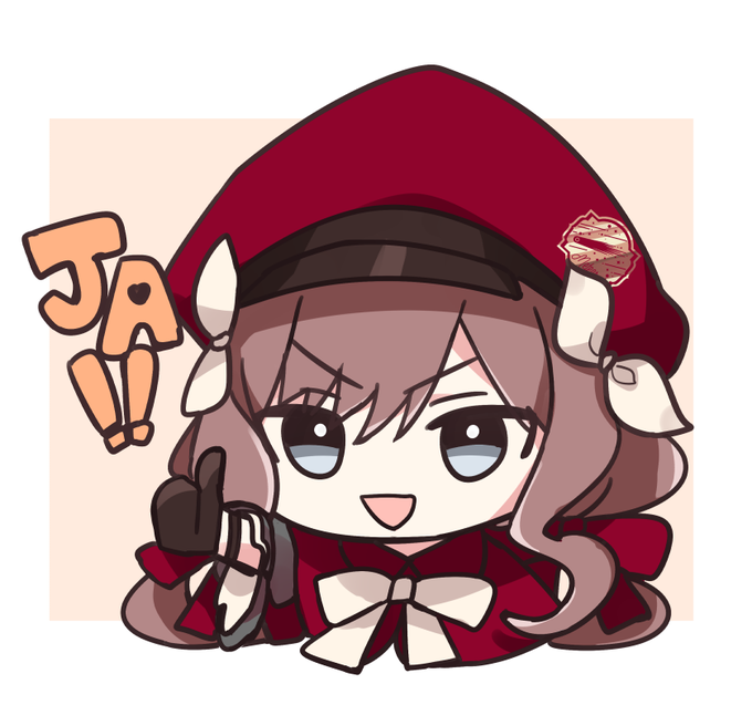 スタンプにできそうな自画像。(Ja!!の色は変えたい #ateliernorun