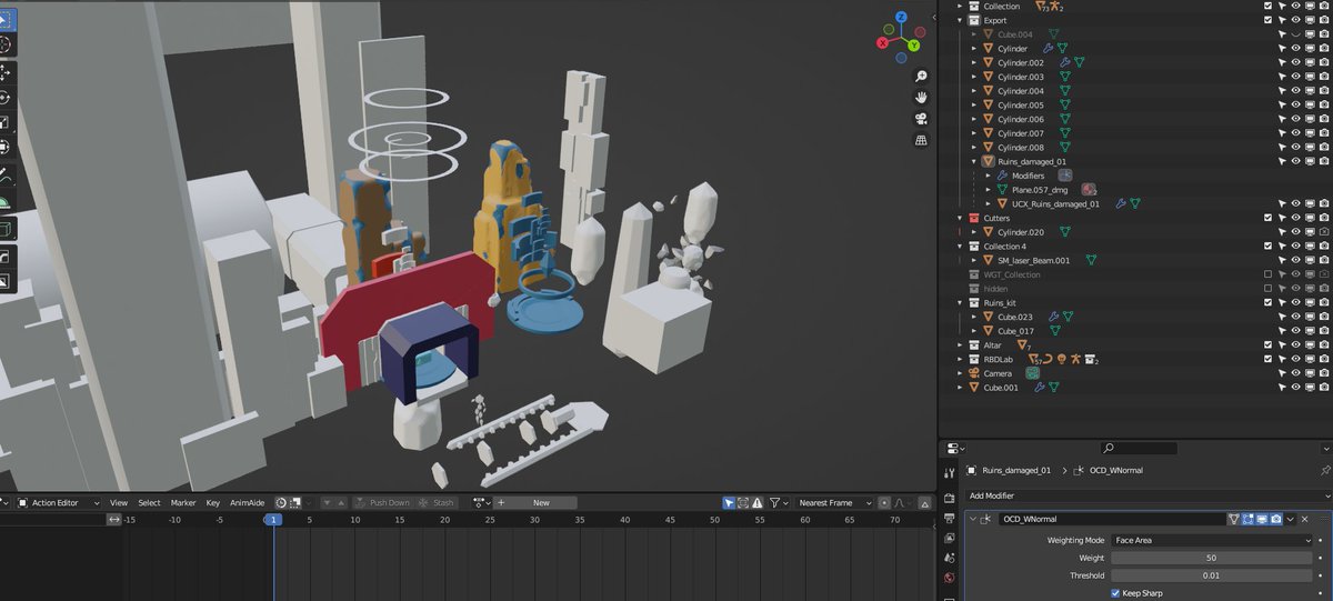FunDreamGames's tweet photo. Step into the wacky world of Blender 3d model making! 🎨✨ Yep, we're all about organized chaos! 😄 

https://t.co/hvuie6sVeX

#ShardSeekers #b3d https://t.co/GAWpTtwJK9