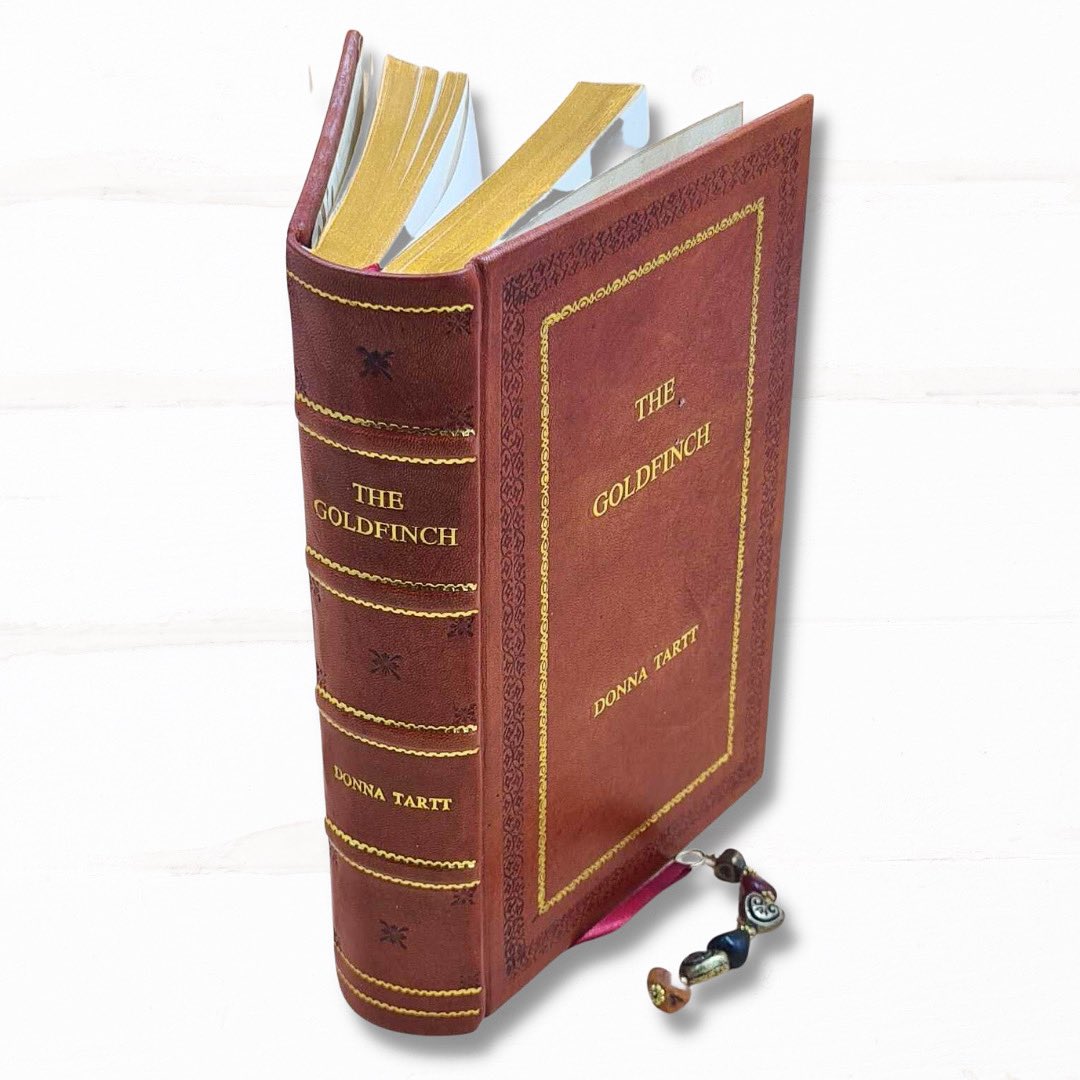 RareBiblio's tweet image. Luxurious leather-bound edition of &apos;The Goldfinch&apos; by Donna Tartt. ✨

Choose from a stunning array of leather colors to make this literary masterpiece uniquely yours. 🌈📖 

Explore now - rarebiblio.com 

#TheGoldfinch #DonnaTartt #CustomizedBooks #books