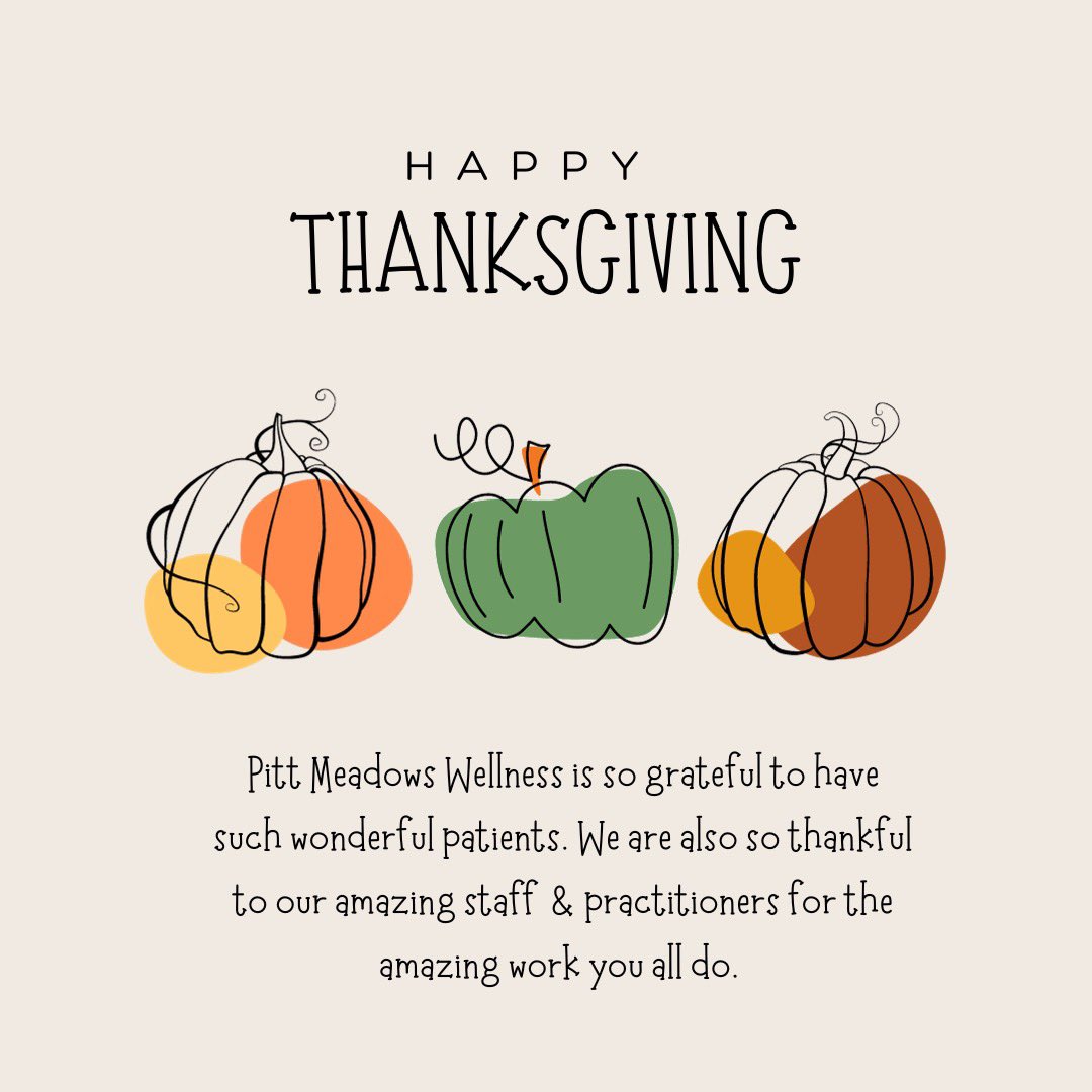 PM_Wellness_Ctr's tweet photo. Happy Thanksgiving from your PMW team! We will be open on Monday Oct 9 from 11-4 🦃🍂 https://t.co/UOIiV8yCk9