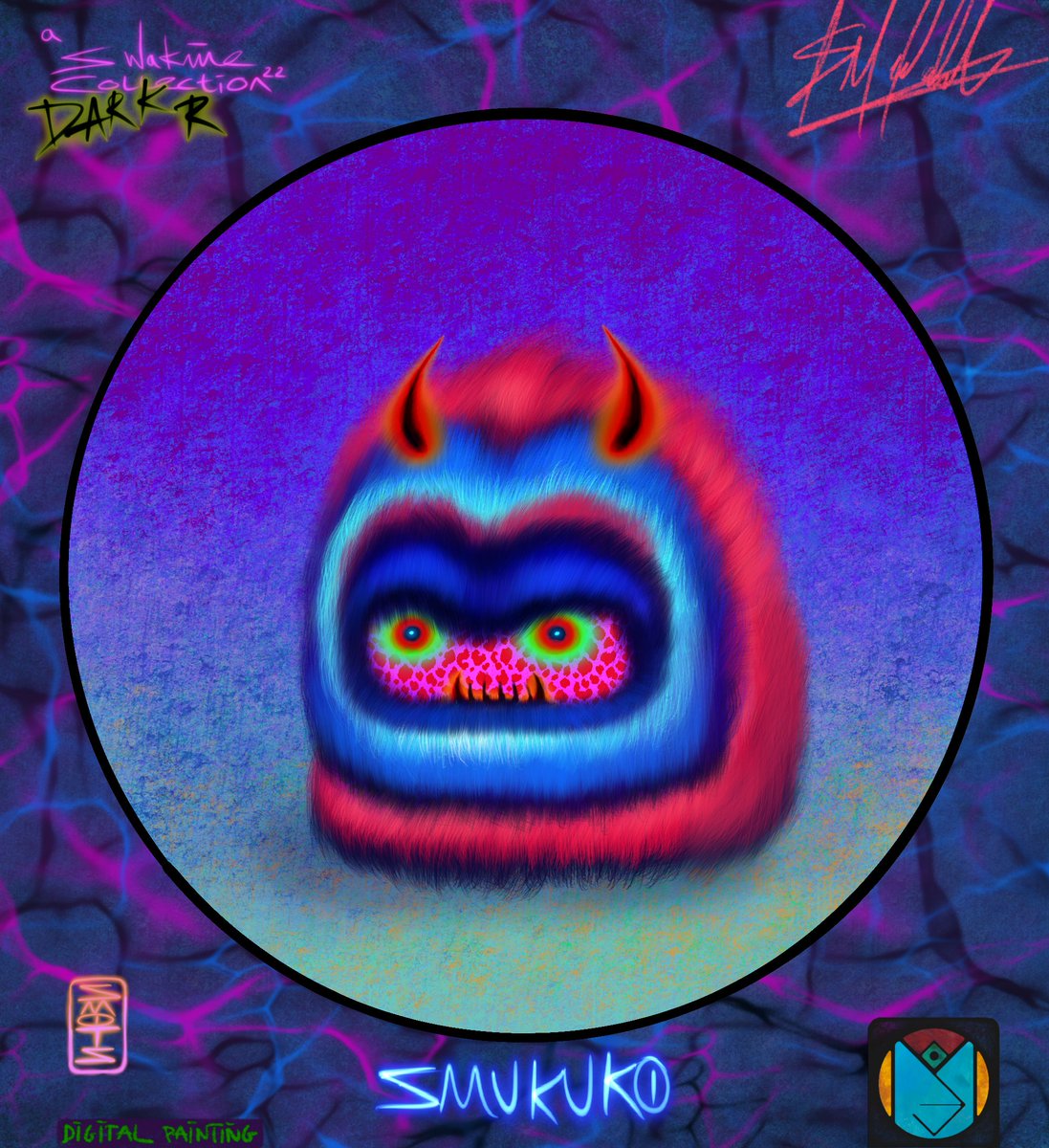 😈 DARK REALM SMOODLING 😈
Congratulations to Smots Guardian <a href="/tuffina2021/">debdooster.eth ☕️</a> for hatching the awesome Dark Realm Smoodling SMUKUKO! 
This very special creature has an important role to play in the Smotsverse!
Time will unfold it's fate.