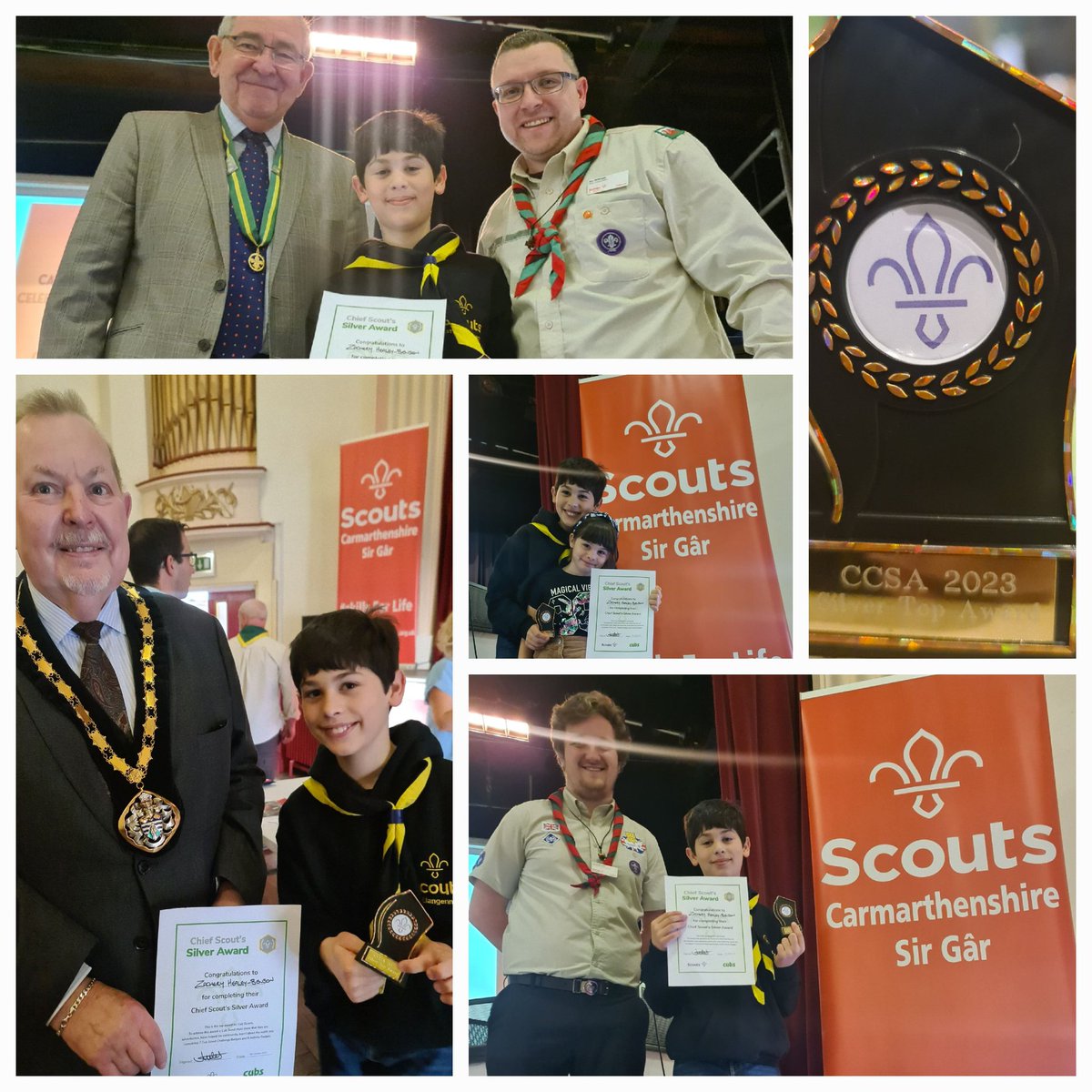 Proud to join Carmarthenshire AGM today, celebrating the volunteer & children. Such a breadth of skills! One proud mum to my eldest picking up one of the top awards for his badge achievements in Cubs. Ready set go for his Scouts term! @DafenSchool thkyou 2 all involved.