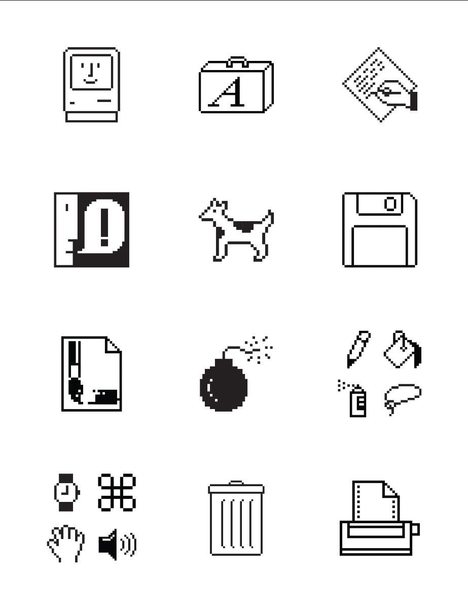 yxakirves's tweet image. apple macintosh iconography, 1984
designed by susan kare