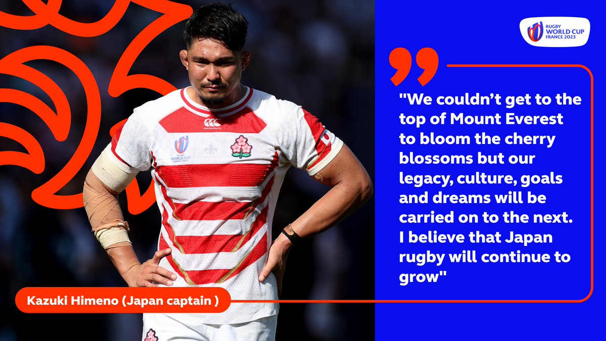 In rugby, you can lose the game but still be winners!

#AsiaRugby | #RWC2023 
#RugbyValues 
#JPNvARG