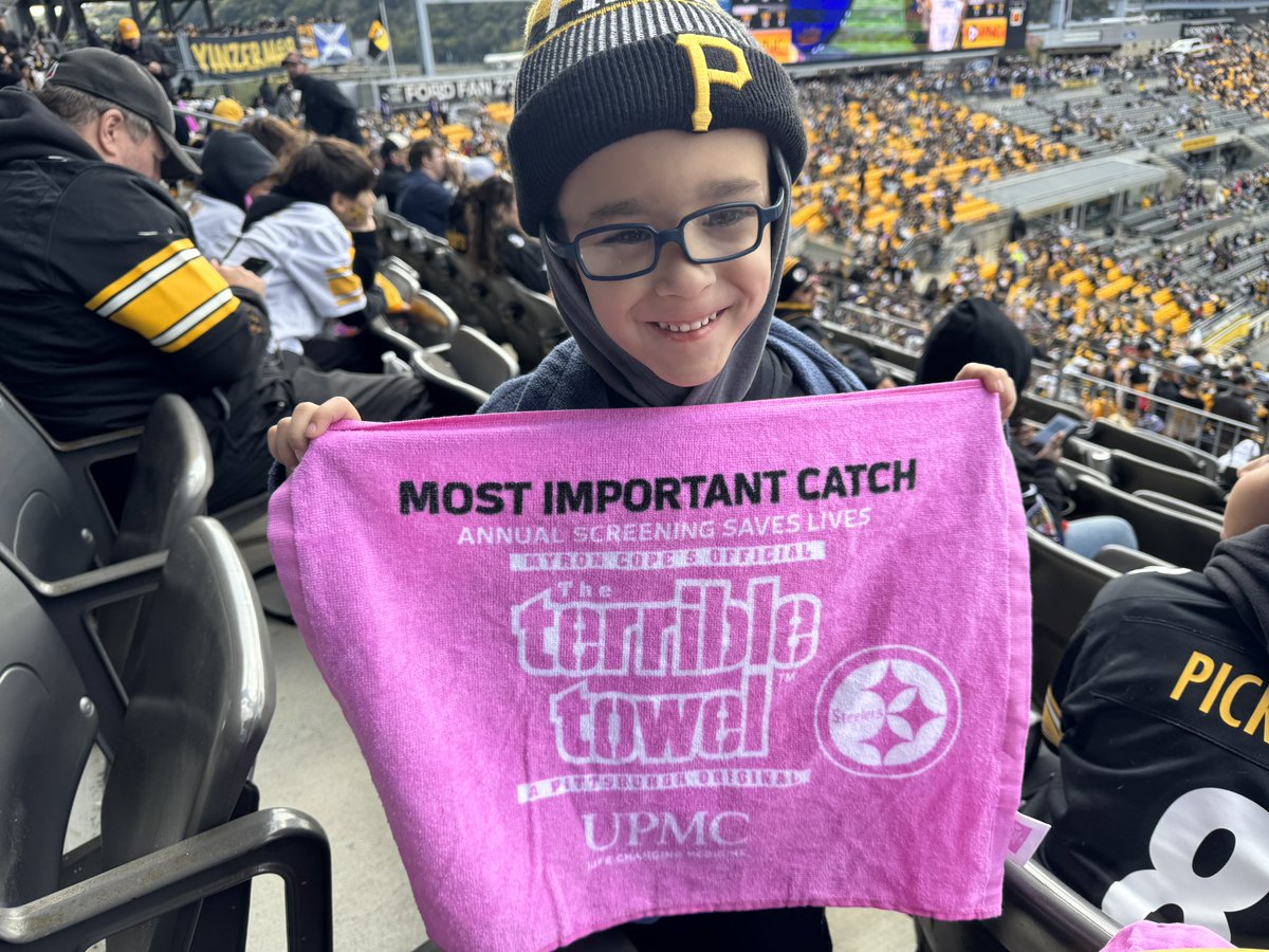 That was a great one to make his first one! @steelers #HereWeGo #BurghProud #BreastCancerAwarenessGame