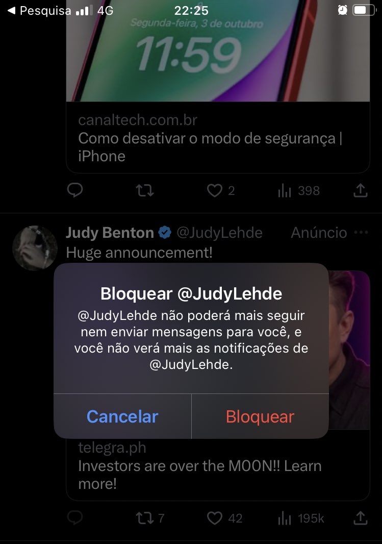 Quero muito que o Twitter acabe, depois do excêntrico ter tomado conta só ladeira abaixo. “Bloqueei” texto exato e ainda assim aparecem golpes desses