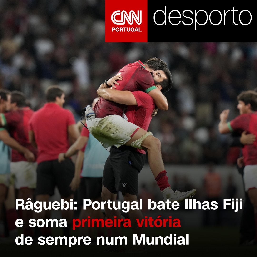 Dia histórico! Portugal venceu, este domingo, as Ilhas Fiji, por 24-23, somando a primeira vitória de sempre num Mundial de râguebi. Para o desporto nacional, ante uma das formações de peso na modalidade: este 8 de outubro de 2023 jamais será apagado da história.
