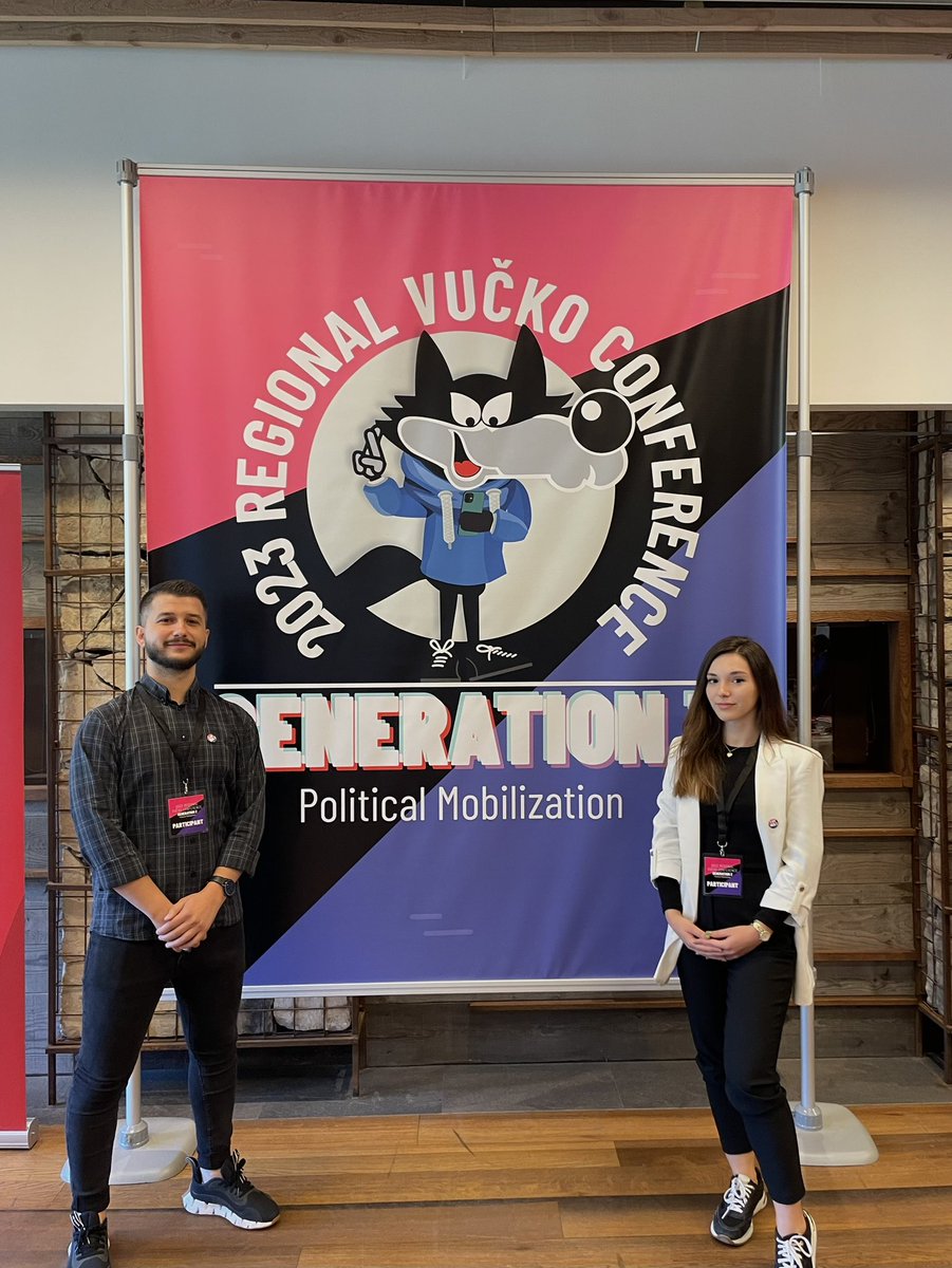 Helena_kace's tweet photo. The regional Vučko conference 2023 📌
It was a pleasure to be part of this amazing conference, discussing Generation Z, political mobilization and involvement in decision-making processes.Xhesian Balili and I were delighted to represent our country and Qemal Stafa Foundation⚡️. https://t.co/kEsffX8Qp5