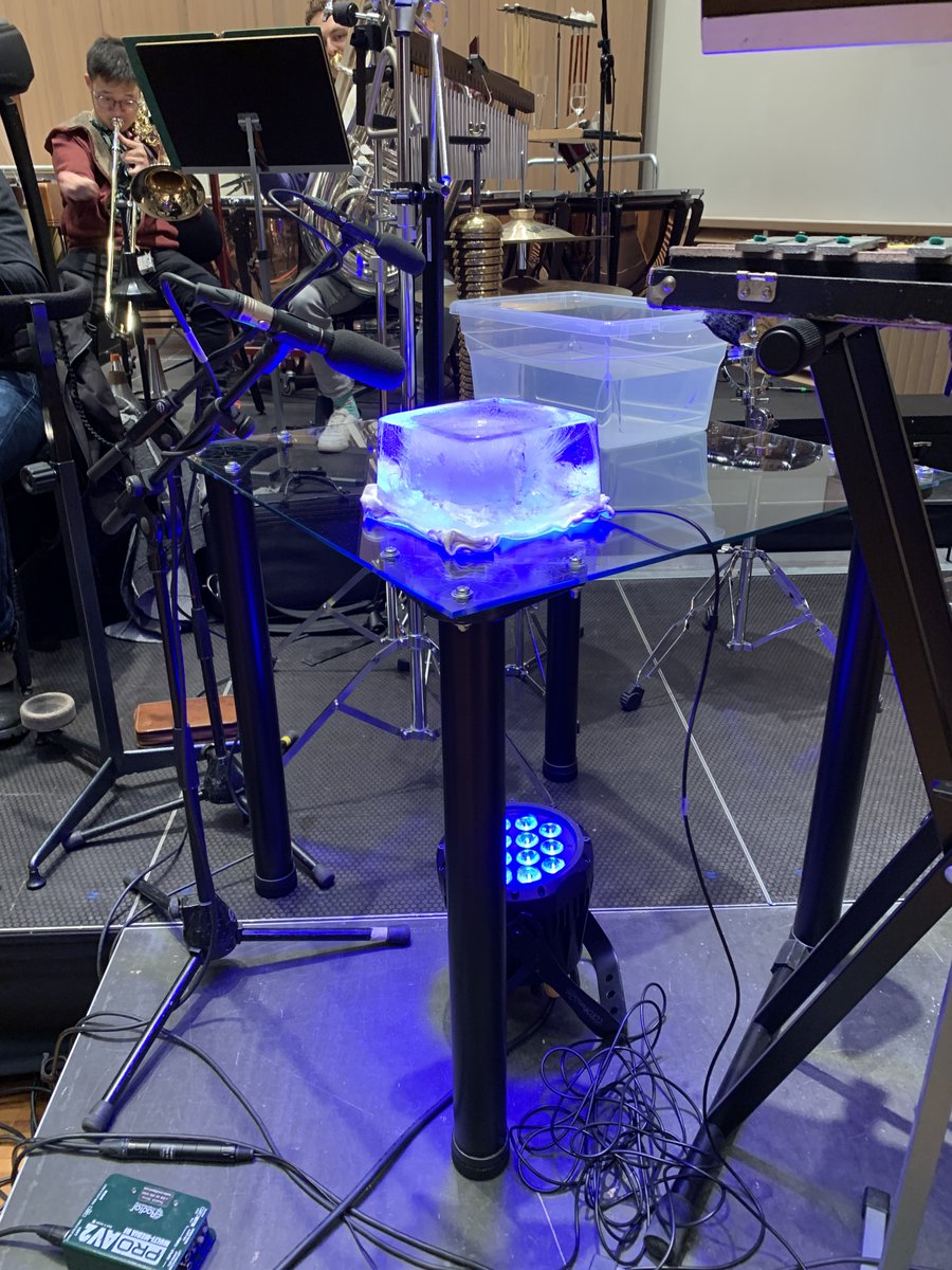 Here are photos of the water instruments from an excellent performance of "Water" by the <a href="/OuluSinfonia/">Oulu Sinfonia</a> with conductor <a href="/andrederidder/">André de Ridder</a>  and music technologist Tuukka Tervo. 1) Water drop 2) Ice cube and the 3) submersible instruments. <a href="/talappala/">Tapio Lappalainen</a> <a href="/UudenL/">Uuden musiikin lokakuu</a> <a href="/TeostoOfficial/">Teosto</a>