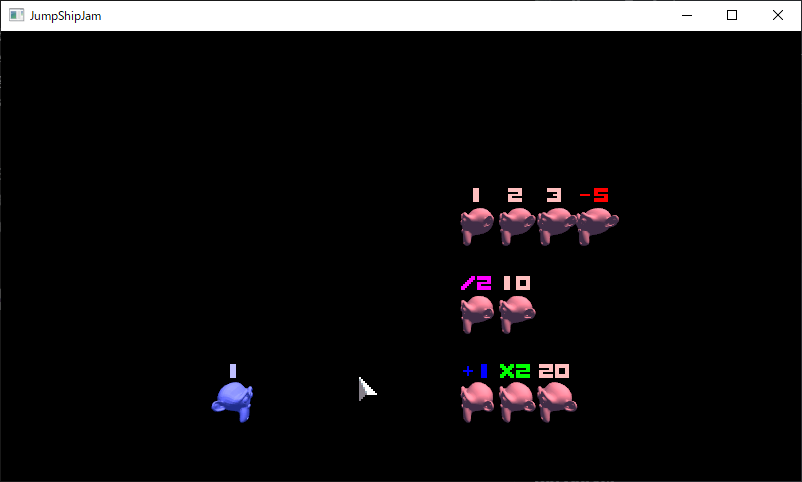 IkarusDarkstone's tweet photo. I've also added additional math operators to hopefully make the solution to a given level a little less straightforward. Victory and defeat states are also now implemented, with victory coming once you defeat all enemies in a level. https://t.co/uOo5CyrSTk