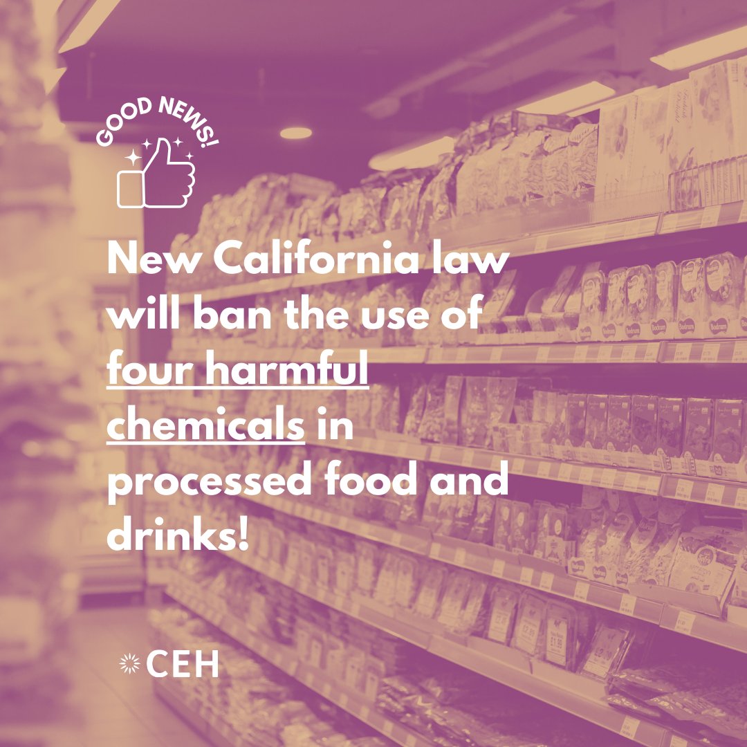 CenterEnvHealth's tweet photo. 🎉 GOOD NEWS: This weekend, California Governor @GavinNewsom signed the CA Food Safety Act into law! We're proud to have supported this important public health bill!

THANK YOU to @AsmJesseGabriel for authoring #AB418, and @ewg &amp; @consumerreports for sponsoring. 🙌 https://t.co/4vIIDyef3O