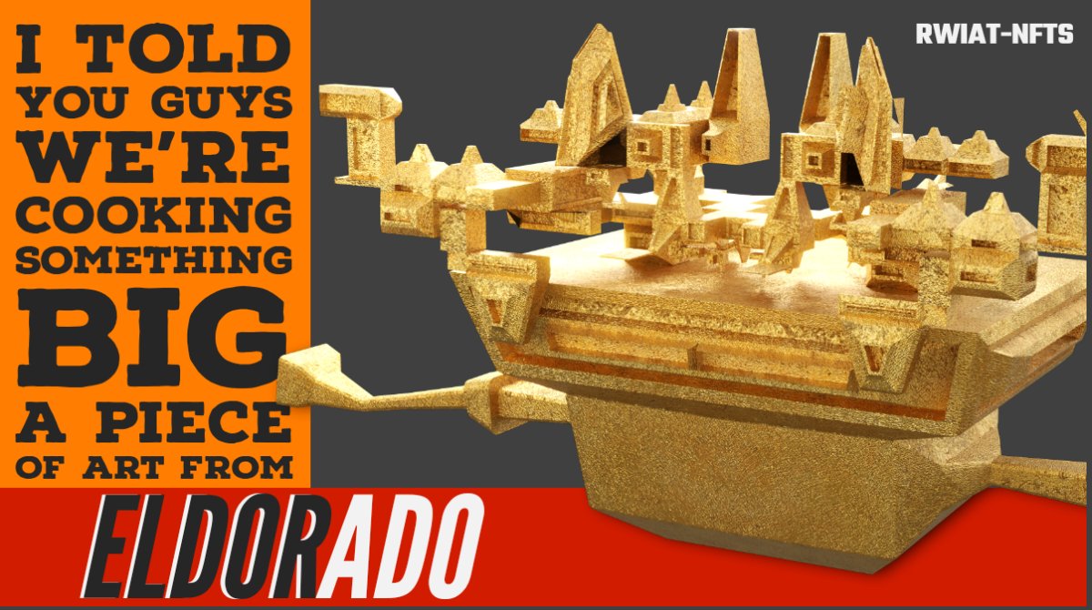 I have told u friends we r cooking something big

A piece of art from ELDORADO 😱
Yes ELDORADO
If u don't know about the city Google it or wiki can give u the info
More updates will b announced soon
#cNFTs #CNFT #rwiatnfts #CNFTCommunity
@arikbd123 <a href="/B370_HU3_BR/">$B370</a> <a href="/james_metaverse/">James | Metaverse✌️🐻🎮© ₳</a>