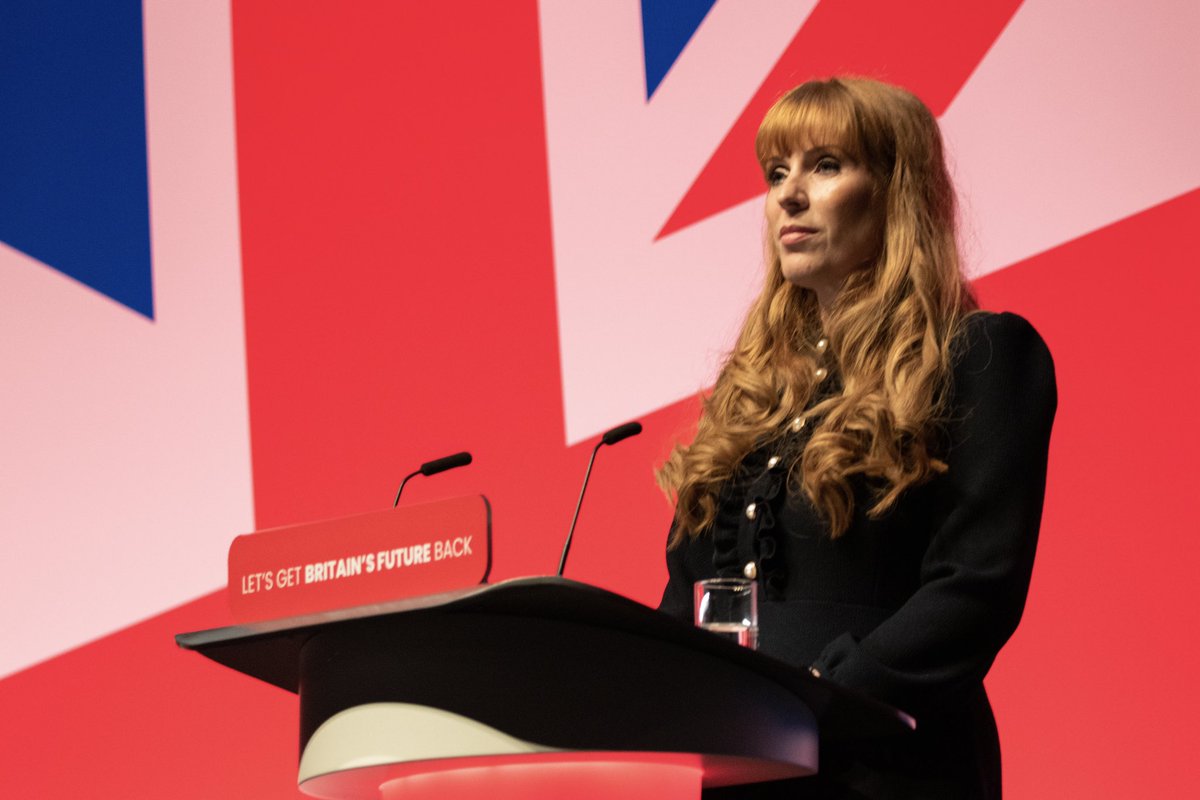 AngelaRayner's tweet photo. It was a Labour Government that took me from the council estate to the parliamentary estate.

It’s Labour that will give Britain it’s future back. https://t.co/5xDx2kuwqV
