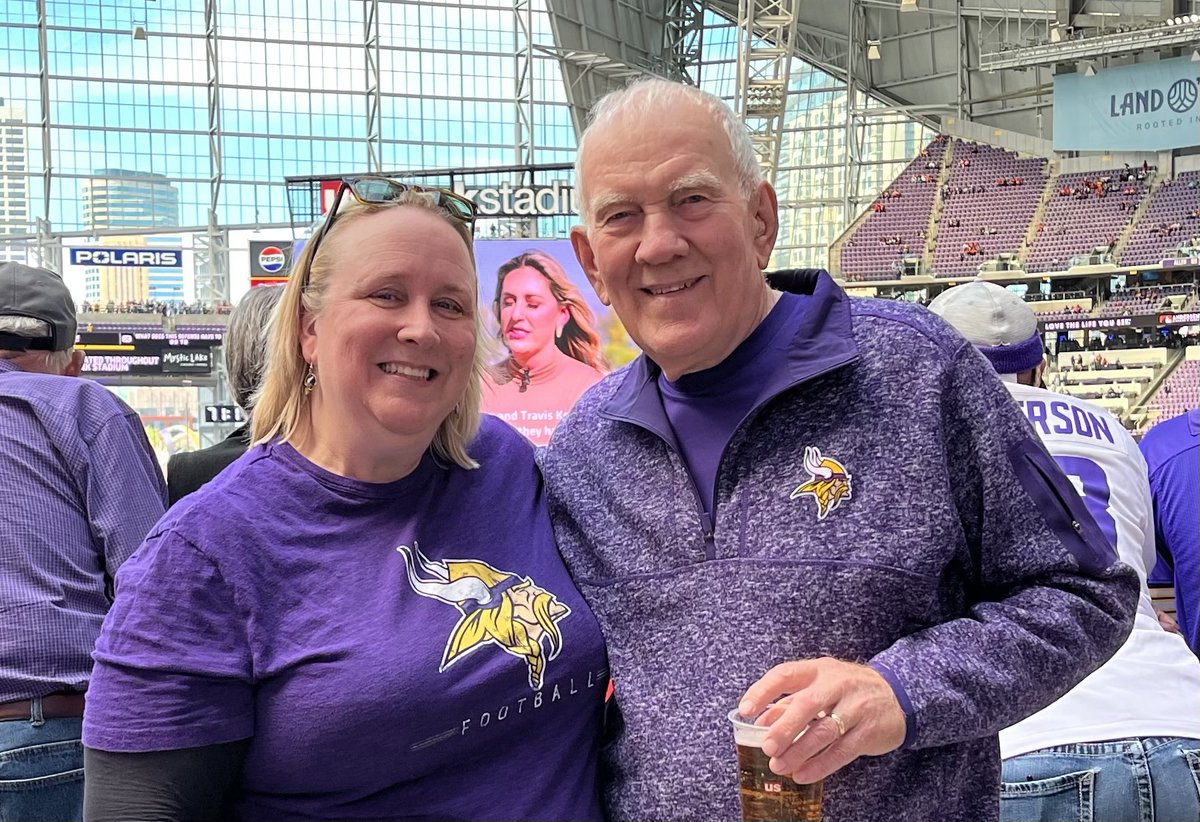 With my dad—both cancer survivors! #skolstrong