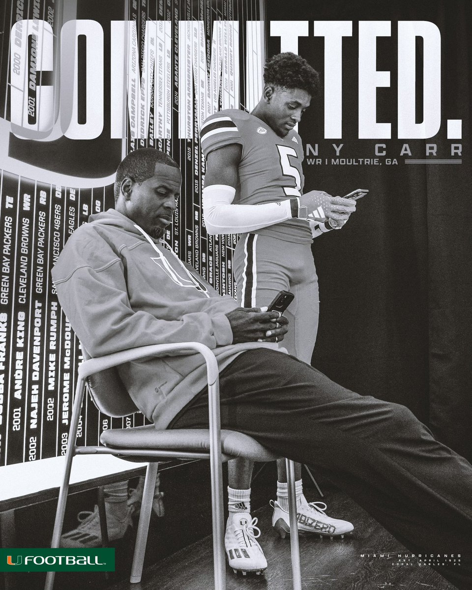 NyCarr1's tweet photo. Locked in crib talk🙌🙌🙌

@canesfootball
@coach_cristobal
@dtrain2901
@Kevin_Beard9
@coachpop_cooney
@coachdondo
@coachfield https://t.co/eQc6Ej6D70