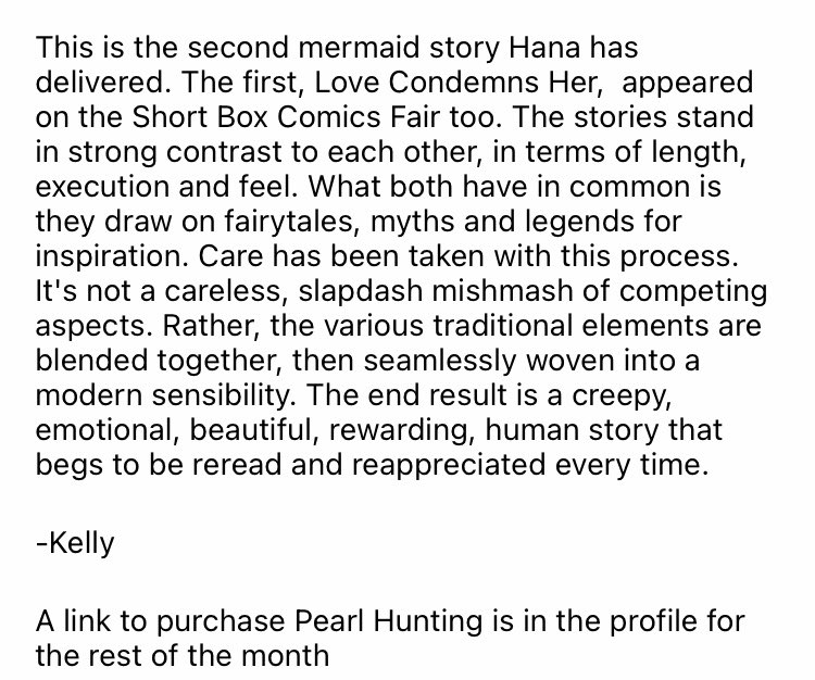 hanpanmangaki's tweet photo. Really beautiful review of Pearl Hunting by @EarthsEndComics over at instagram😭😭 https://t.co/5hbujOXIvx