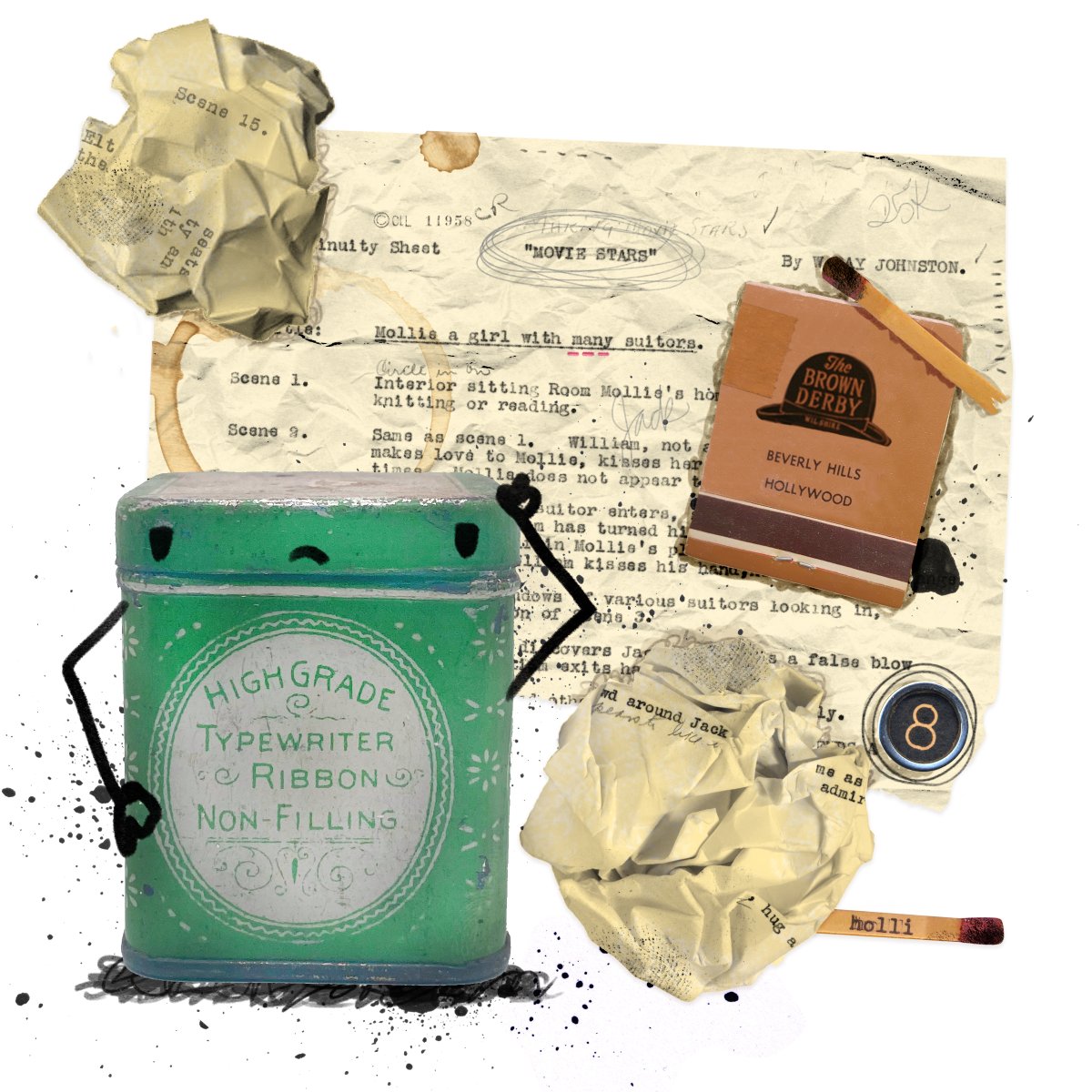 HOLLiCONGER's tweet image. “Ty” Day 8  

#inktober #inktoberchallenge #collage #illustration