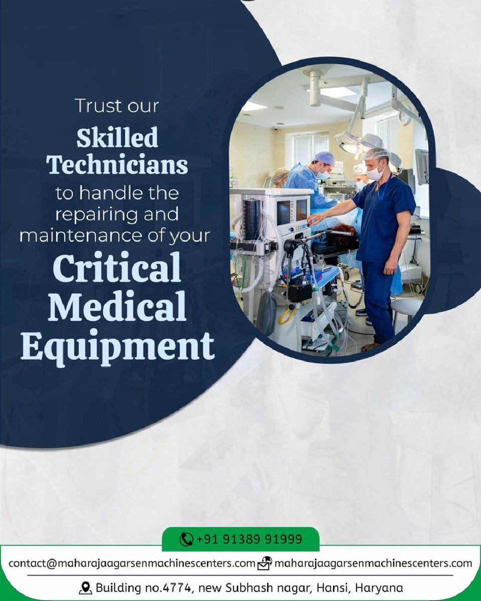 AgarsenMachines's tweet image. Join us in promoting a healthier Hisar! Maharaja Agarsen Machines Center is your go-to source for premium medical devices and healthcare solutions. #HisarHealthcare #MedicalDevices #HealthierHisar #QualityHealthcare #CommunityWellness