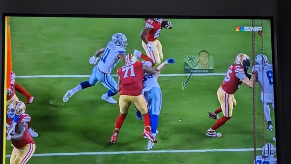 Trent Williams somehow gets away with everything on the field: 

From block in the back, to punching opponents in the face. 

Dirty dirty play. 

(📸 @CootsBrandon)