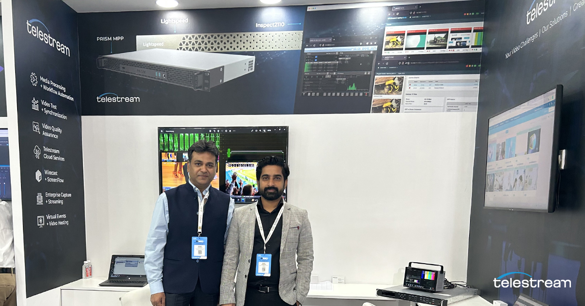 Telestream's tweet image. Day 2 at the Broadcast India Show! Telestream is present at Real Image Booth F3. Join the crowd today and experience the future of cloud-native solutions in #mediaproduction, #mediasupplychain, and #mediadistribution. 
bit.ly/3PFwTRu

 #BroadcastIndiaShow #India #media
