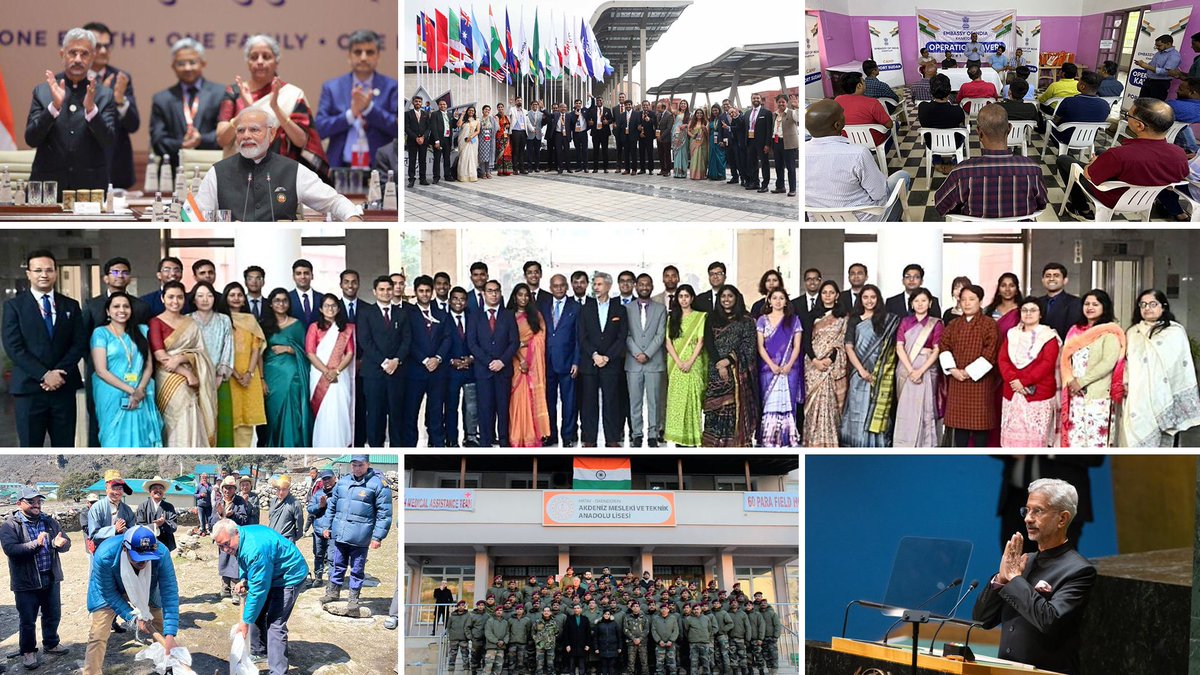 DrSJaishankar's tweet photo. Extend my greetings to IFS officers on the occasion of Indian Foreign Service Day 2023. 

As India rises in a more complex and unpredictable word, their responsibilities grow by the day. The G20 presidency demonstrated, that Indian diplomacy can make a real difference. 

Confident that like the rest of the nation, the IFS too will respond to the vision of Amrit Kaal.
