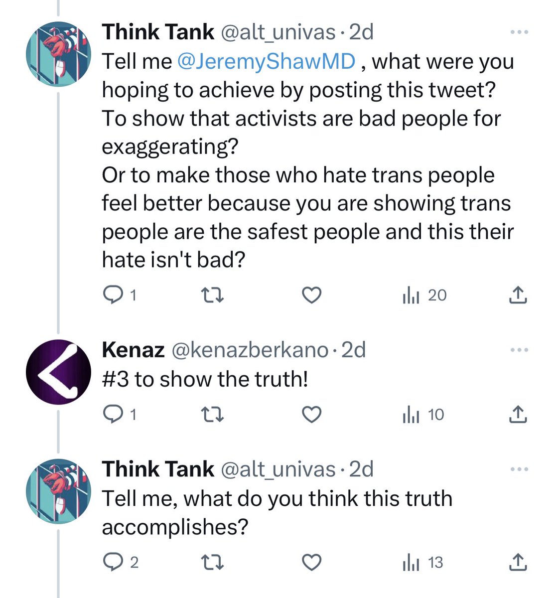 This is a response to my tweet refuting the trans “genocide” narrative.
