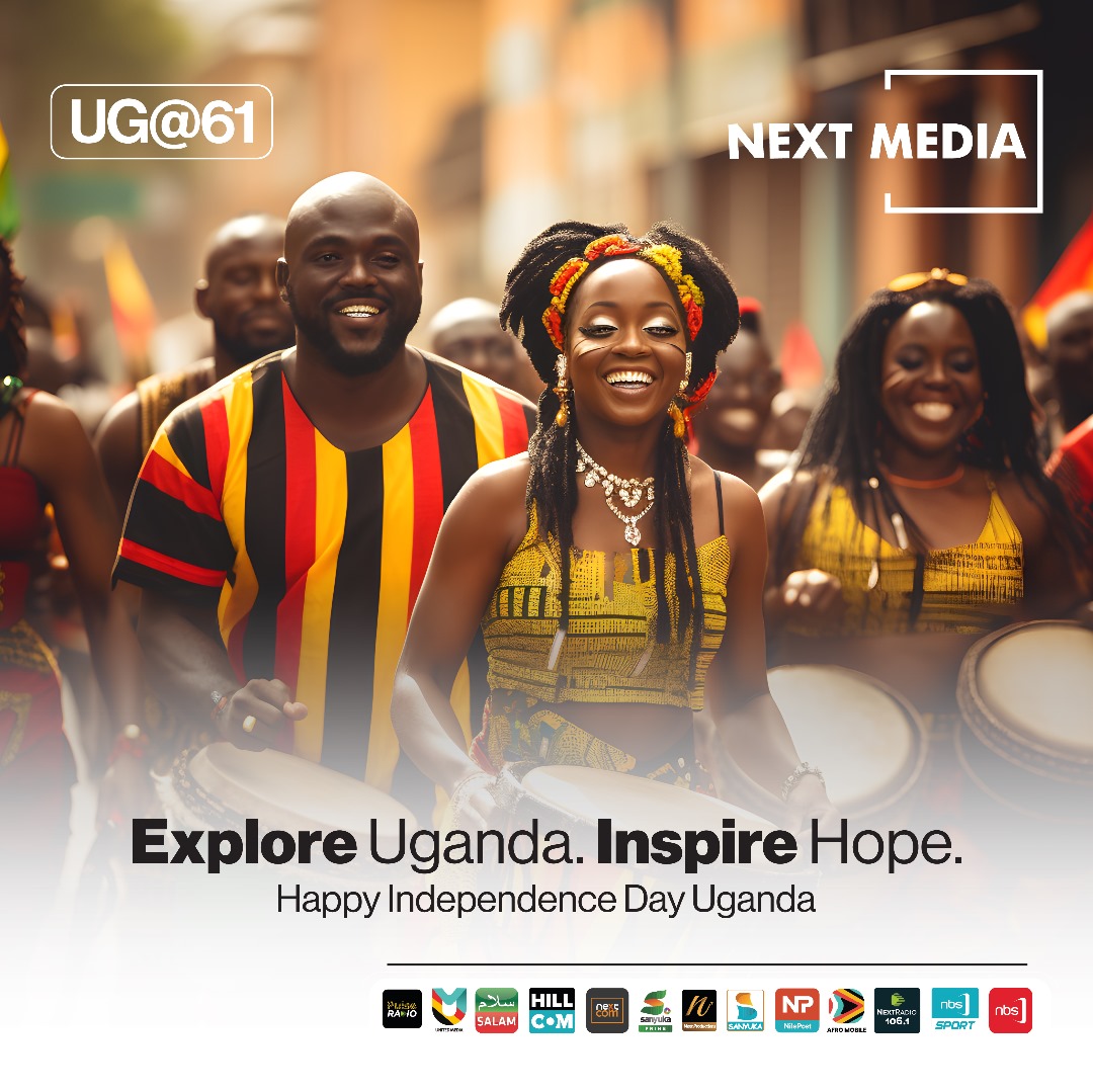 Happy 61st Anniversary of Independence, Uganda! 
At Next Media, across all our platforms, we pledge to keep curating content based on four pillars - our love for Uganda, exploring our beautiful nation, celebrating our accomplishments, and inspiring hope for a better future.
On