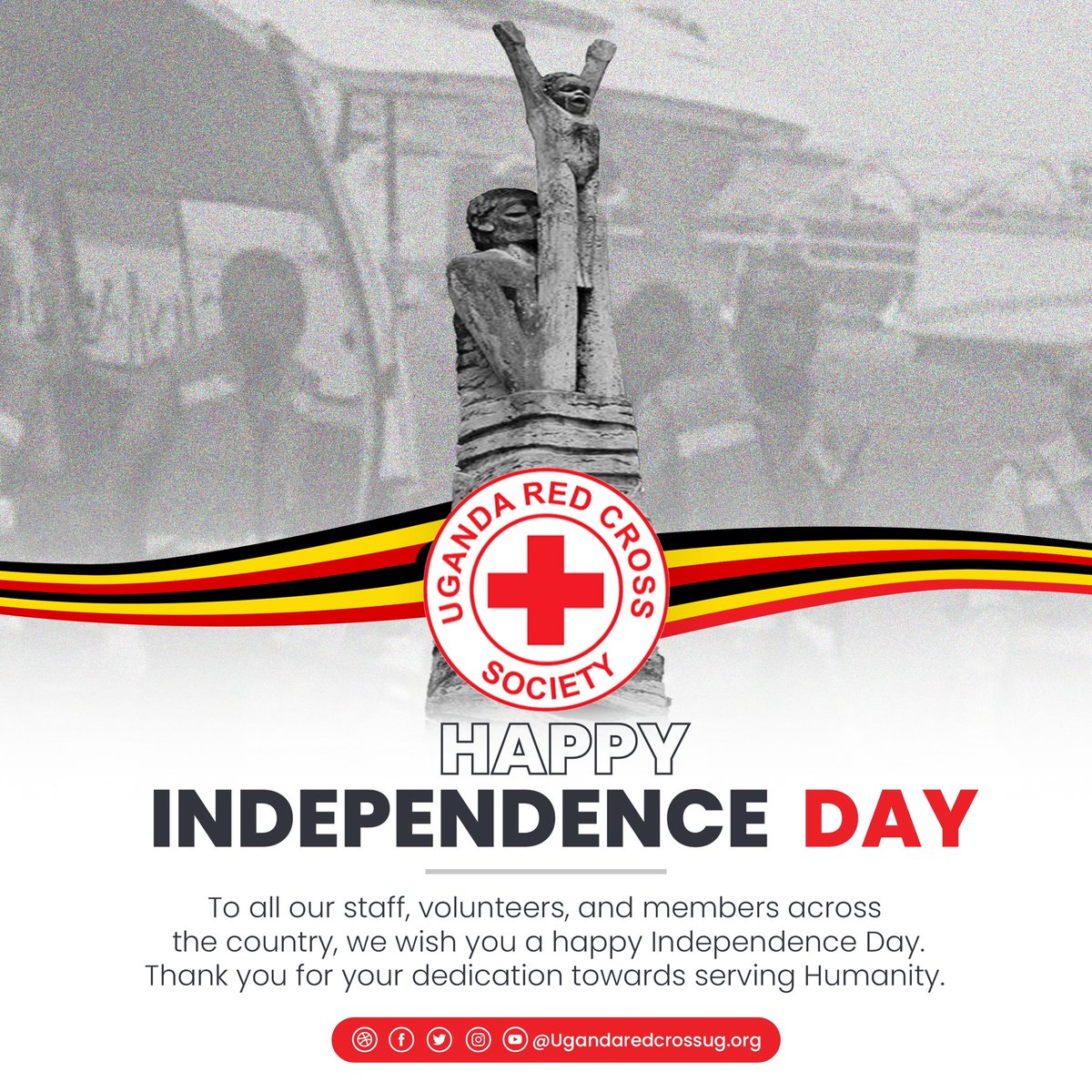 All Ugandans, I wish you a happy 61st Independence Anniversary!

#UgandaAt61
#SavingLives
#ServingHumanity