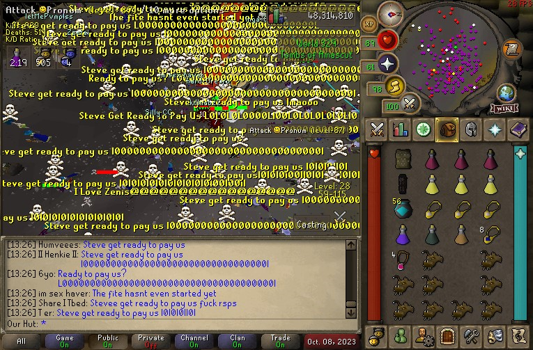 rs_zenith's tweet photo. THERE WAS NEVER ANY DOUBT... 

TODAY THE PURE COMMUNITY HAD A MASSIVE 230 (5 CLANS) VS 280 (8 CLANS) BATTLE IN THE WILDERNESS...

ONCE AGAIN WITH ZENITH STANDING TALL ABOVE ALL ELSE AND COMING OUT THE WIN! 

THANKS TO @OsRSPN FOR HOSTING THE EVENT AND @rsrotnet1 FOR AC! #TEAMBLUE https://t.co/gvusC51lFZ