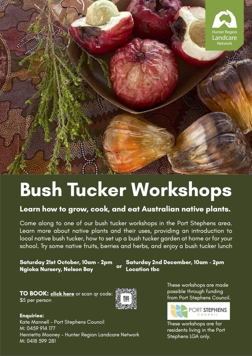#bushfood workshop #portstephens #huntervalley

Book soon.