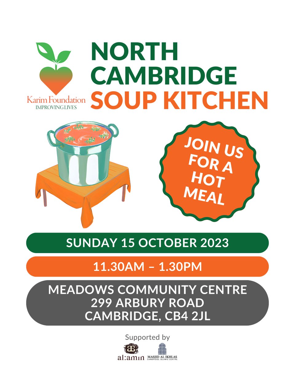 Free food and live music are on the menu at our next North Cambridge Soup Kitchen! 🍲 Join us for a hot meal and enjoy some great tunes from young aspiring musician Joshua Hunter 🎶 📅 Sunday 15 October, 11.30am – 1.30pm 📍 Meadows Community Centre, Cambridge See you soon! 👋