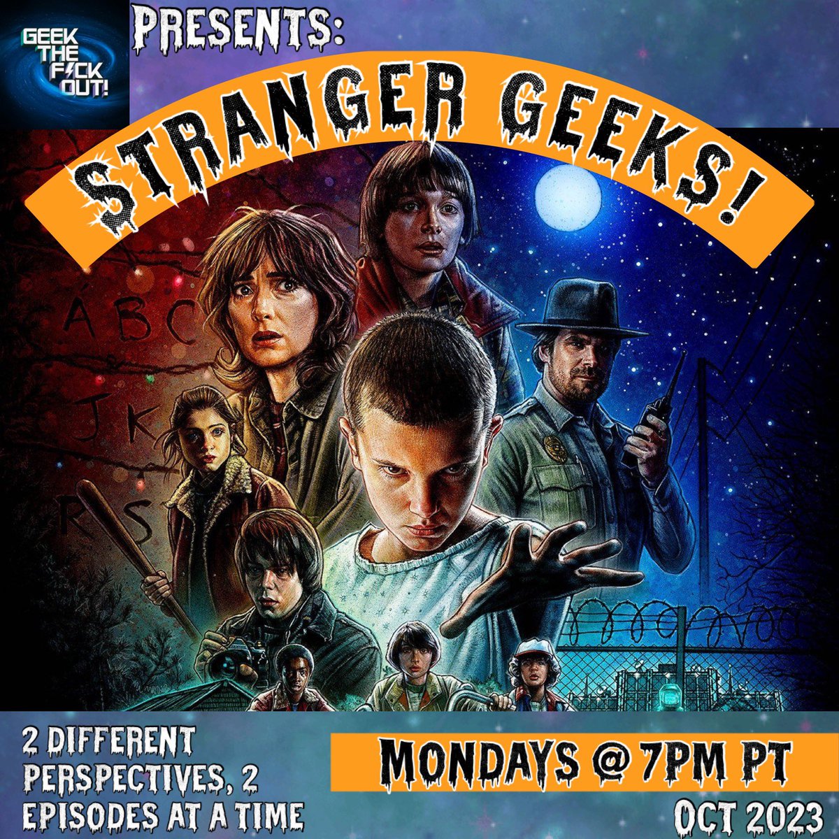 GTFOChannel's tweet photo. NEW SERIES ALERT! 🤘👻 Tune in TOMORROW @ 7pm PT for our first Stranger Geeks Livestream! We’ll be discussing eps 1 &amp; 2 of Season 1 from our different perspectives! 😜 https://t.co/OvLrIL7gsE #strangerthings #strangerthingsrewatch #strangergeeks https://t.co/QZckCCb2e6
