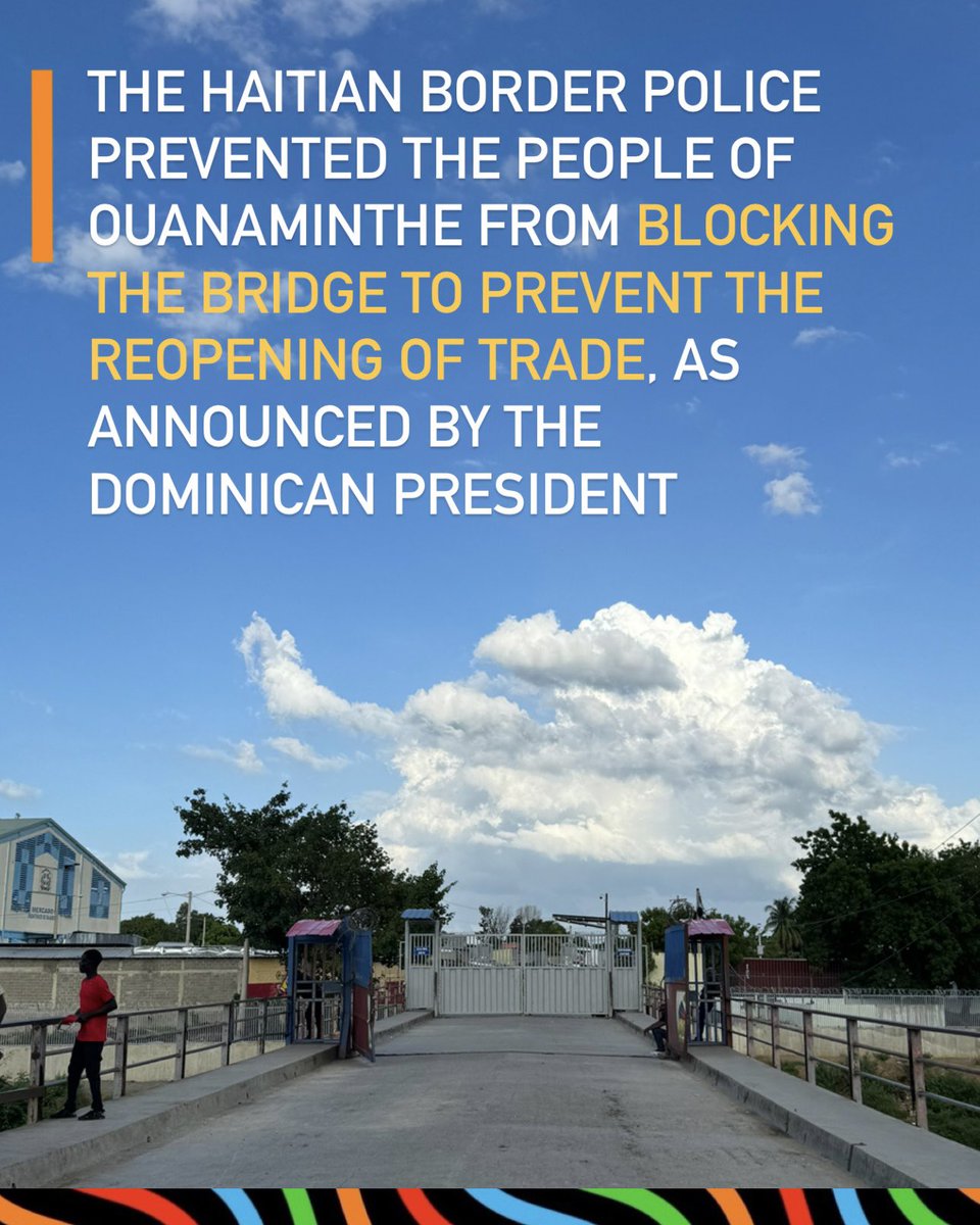 FacesOfHaiti_'s tweet photo. Tensions have escalated at the Haitian-Dominican border. The Haitian border police took action to thwart the residents of Ouanaminthe from obstructing the bridge, a move aimed at preventing the resumption of trade in accordance with the announcement made by Dominican President Luis Abinader. 

Undeterred, the people of Ouanaminthe found an alternative means of voicing their dissent. They chose to block the main street leading to the bridge, effectively staging a protest against the reopening of the border for trade alone. 

This development comes amidst heightened conflict over the Massacre River's canal, prompting the Dominican Republic to take the drastic decision of sealing off its borders with Haiti. The situation remains tense, and the region is on edge as the border dispute continues to unfold •

———
#haiti #dominicanrepublic #haitian #haitianamerican #dominican #ouanaminthe #dajabon