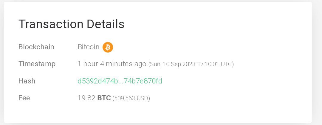 Jessica_forex_1's tweet photo. 💸 ¡Se acaba de pagar un fee de 19 BTC (509,563 USD) por una sola transacción!🤯

https://t.co/5LCFYtztR4

@elcarreram https://t.co/KmoqeloMg3