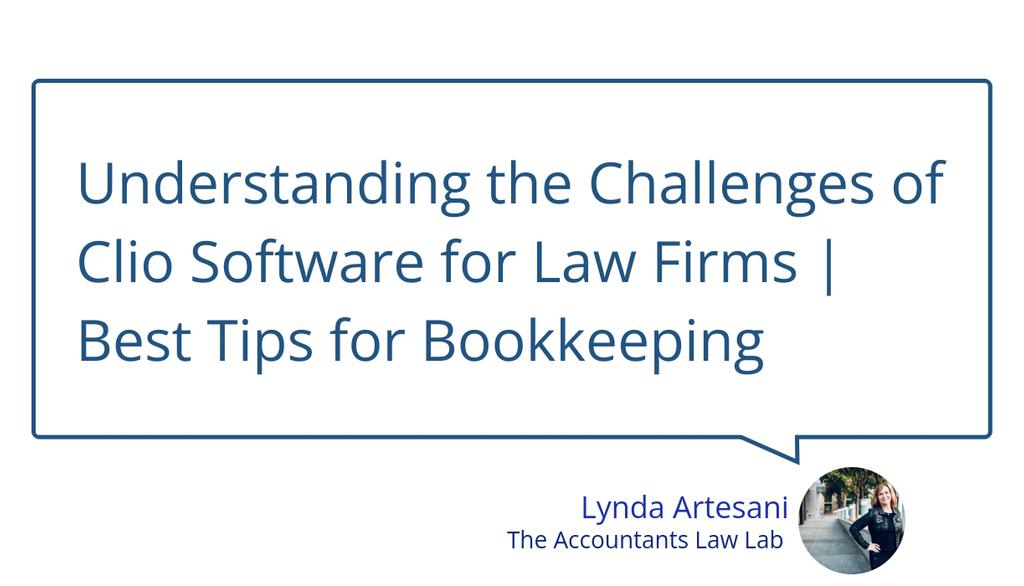 lynda_artesani's tweet photo. In this article, I will shed light on the challenges associated with using Clio, a legal software, and share valuable tips and insights.
Read more 👉 https://t.co/ROZrOIU6B5
#lawfirm #TrustBalanceDiscrepancies #ClioLegalSoftware #BookkeepingSoftware #InvaluableTips https://t.co/kg3Se8gTa8