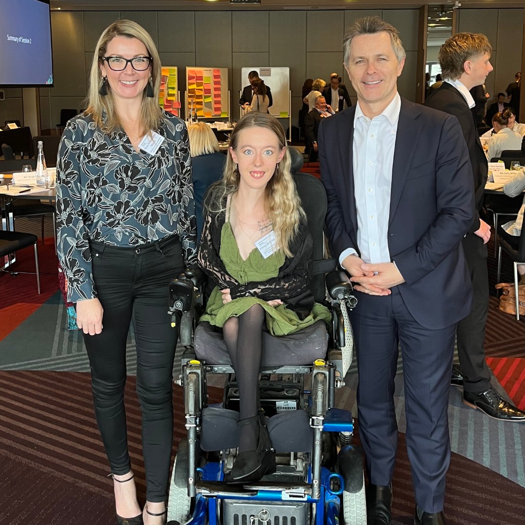 CydaAu's tweet image. CYDA Youth Council rep Britt Wilson and CEO Skye Kakoschke-Moore at the NSRA Meeting in Hobart, advocating for:

🎓 a shift in focus from attendance to engagement
🎓 more teachers with disability
🎓 consistency in TA training and resourcing
🎓 student agency

#EndSegregation