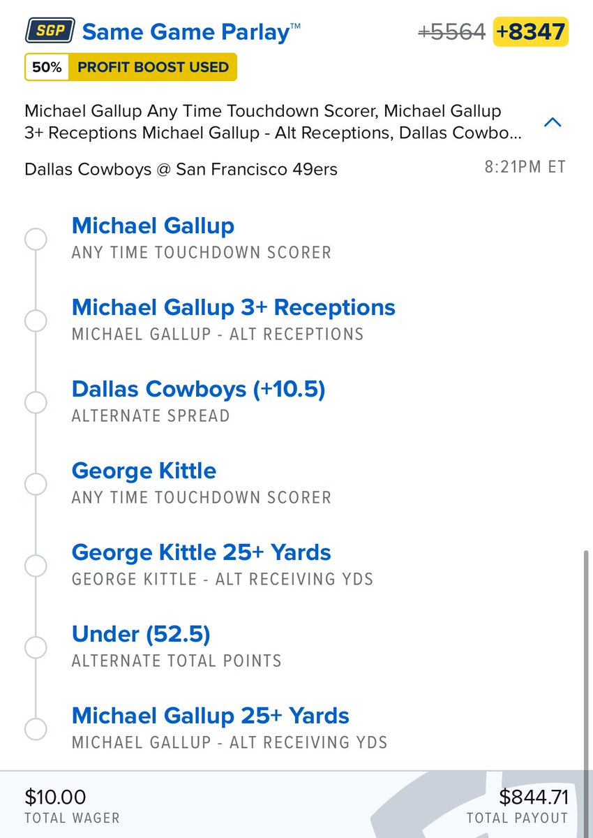 NickeyBets's tweet photo. Sunday Night Football Battle

Let’s Ride!

#gamblingtwitter #sportsbettingtwitter #sportsbets #SportsGambling #FootballBetting https://t.co/ZembnNZ4Qi