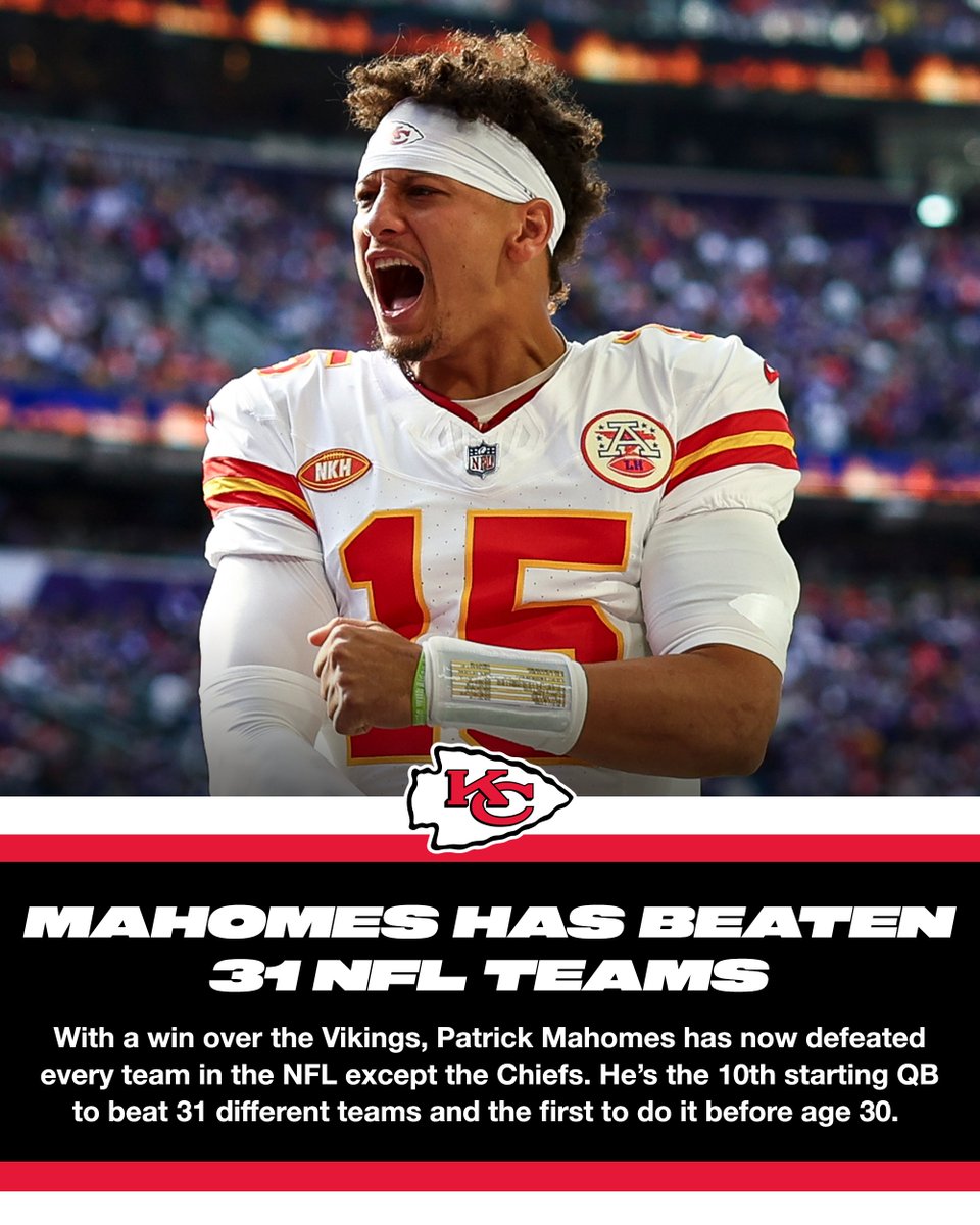 If you're not a Chiefs fan, your team has lost to Patrick Mahomes 😅