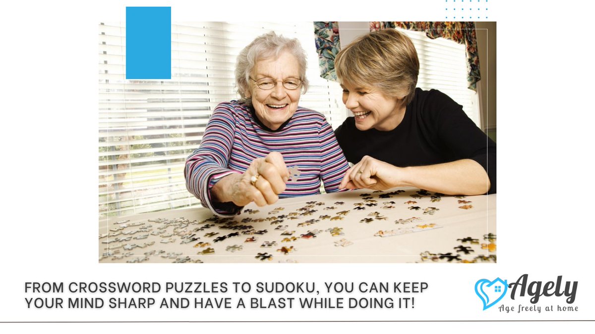 AgelyOfficial's tweet photo. 🧩 From crossword puzzles to Sudoku, you can keep your mind sharp and have a blast while doing it! 🧠💡
What's your go-to brain-boosting hobby? 

Let's exchange tips and tricks! 👴🧩 
#Agely #MindGames #StaySharp #AgingAdults #AginginPlace #GeriatricCare https://t.co/Bocq5fy62o