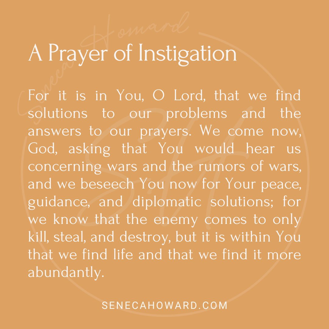 SenecaHoward's tweet photo. A Prayer of Instigation
In You, O Lord, we find solutions to problems &amp; answers to our prayers. Read the full prayer ➡️ https://t.co/oablOSUBTE

https://t.co/vE6EZ7Iwpg
https://t.co/NwtL5bc2s0
#dearreader #thewriter #columnist #God #inspiration #mentalhealth #war #diplomacy #hope https://t.co/O9pBARszlr