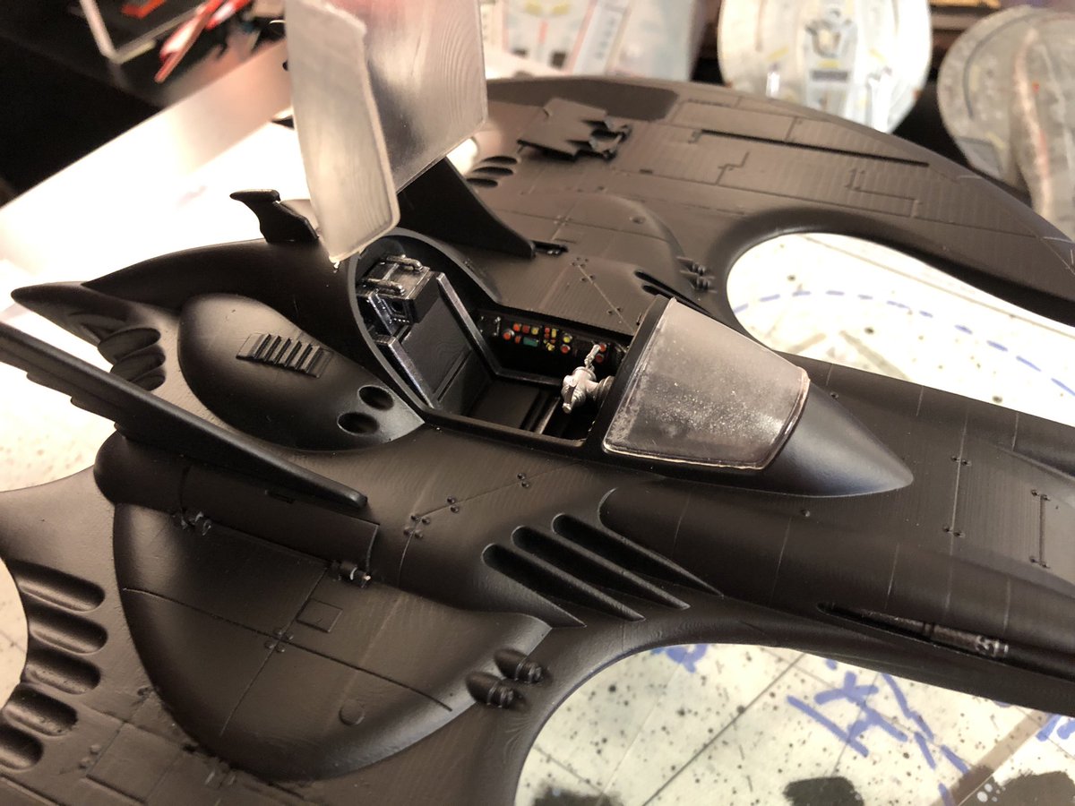 GeekToyLove's tweet photo. Finished up the 1989 Batwing commission. File from Gambody. Printed in resin. Finished without weathering as requested.
#2023Commissions #GeekDen #Batman https://t.co/XmBgOMx88M