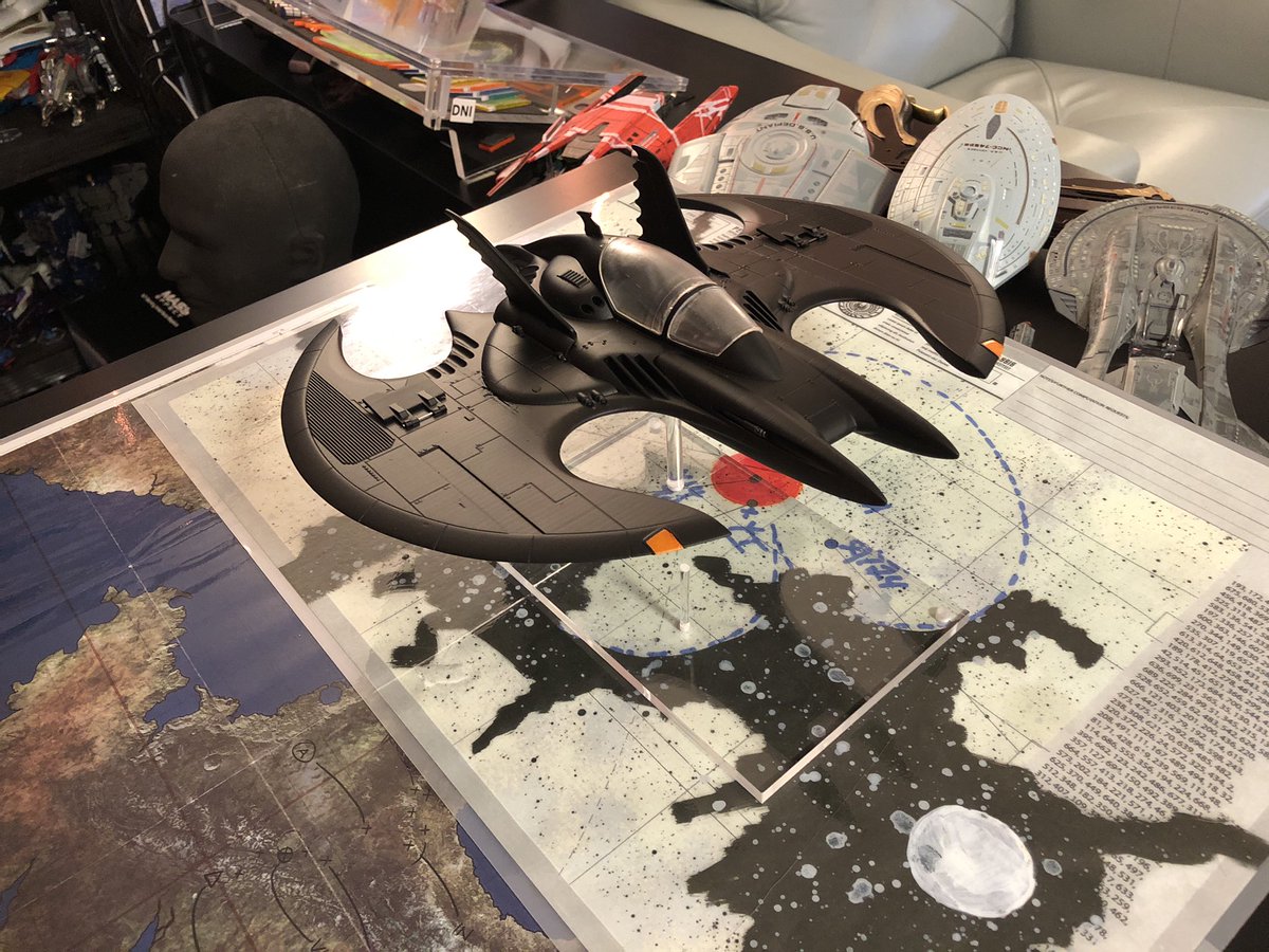 GeekToyLove's tweet photo. Finished up the 1989 Batwing commission. File from Gambody. Printed in resin. Finished without weathering as requested.
#2023Commissions #GeekDen #Batman https://t.co/XmBgOMx88M