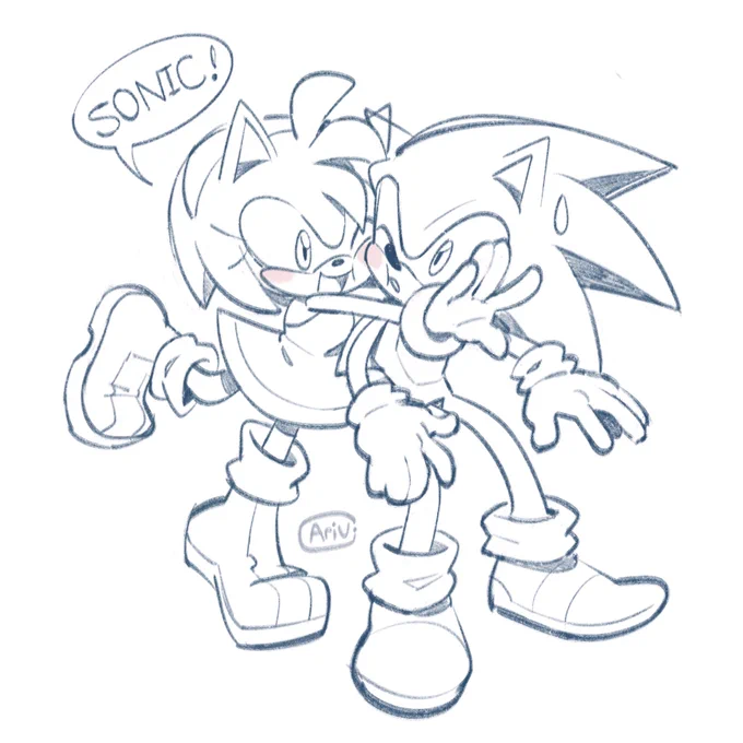 #sonamy jumpscare. They're so silly 
